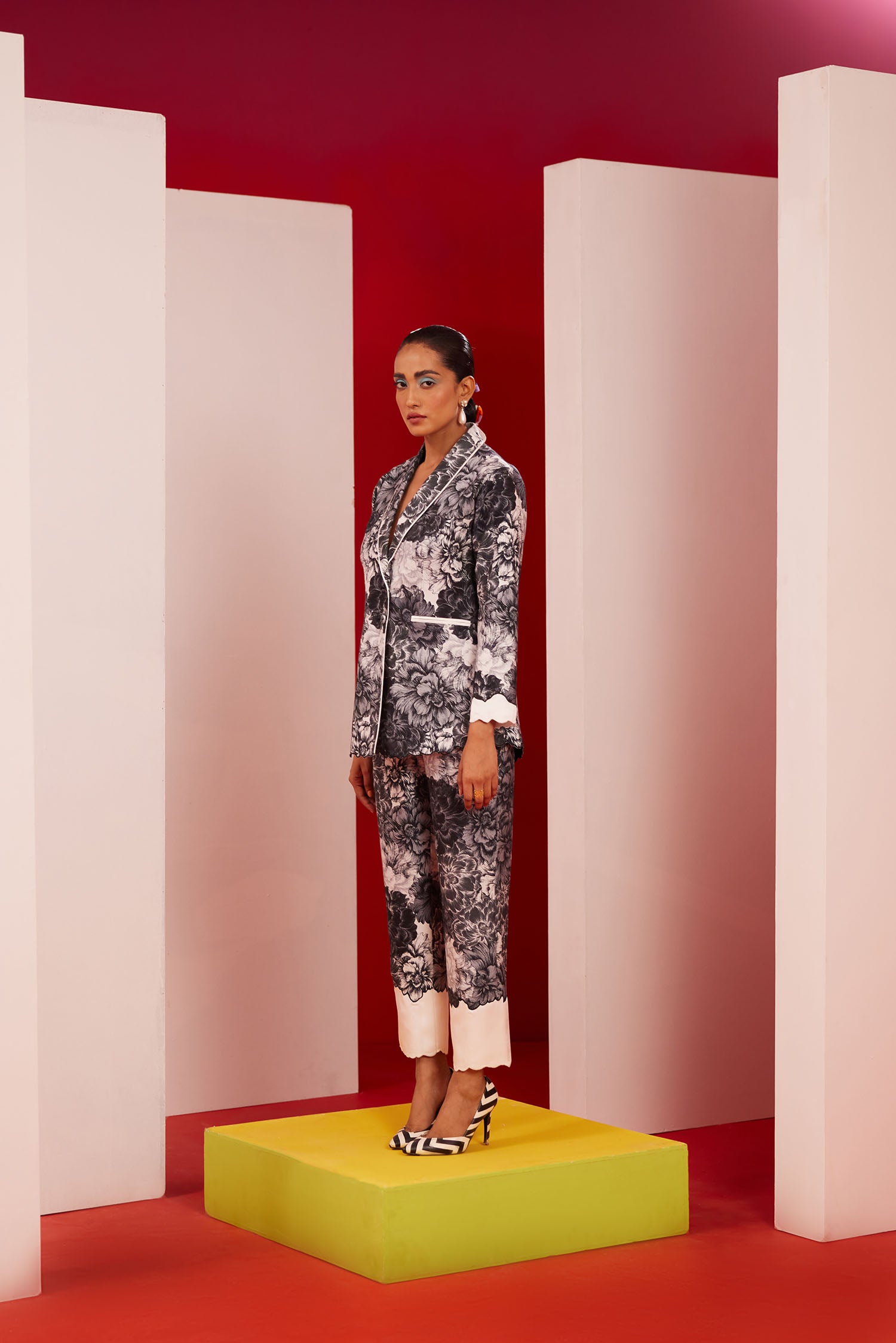 Kim Printed Blazer Set