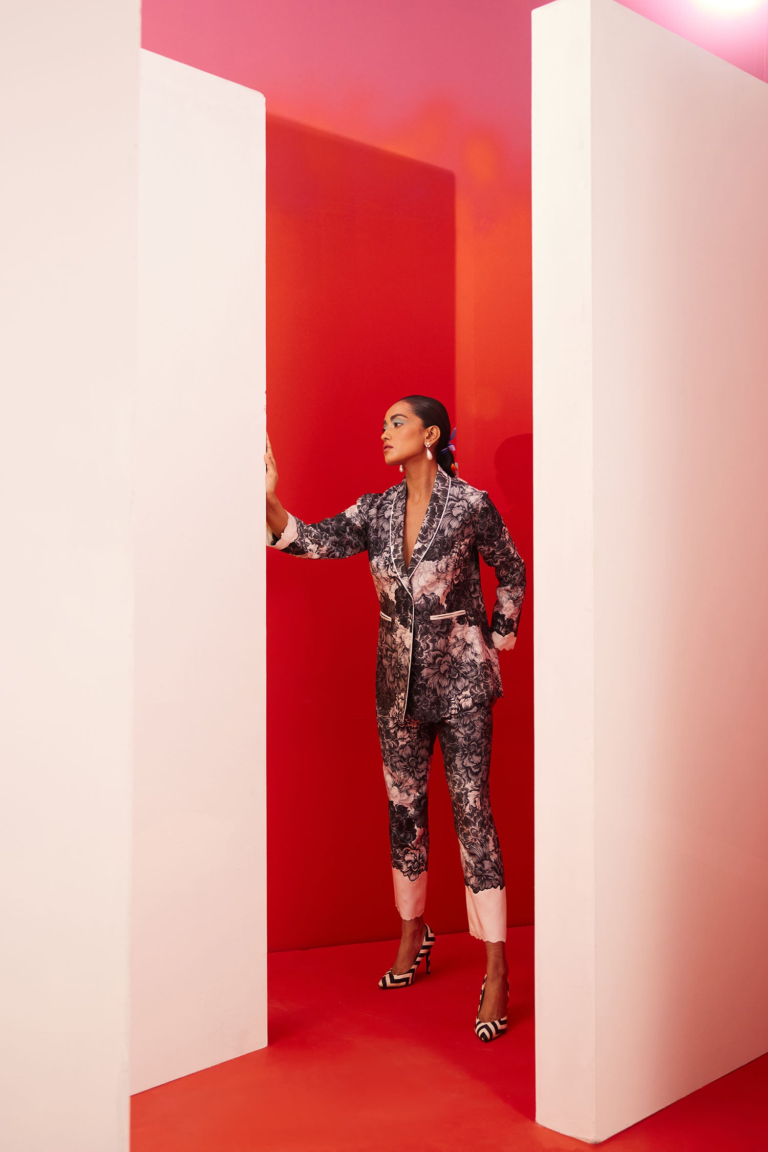 Kim Printed Blazer Set