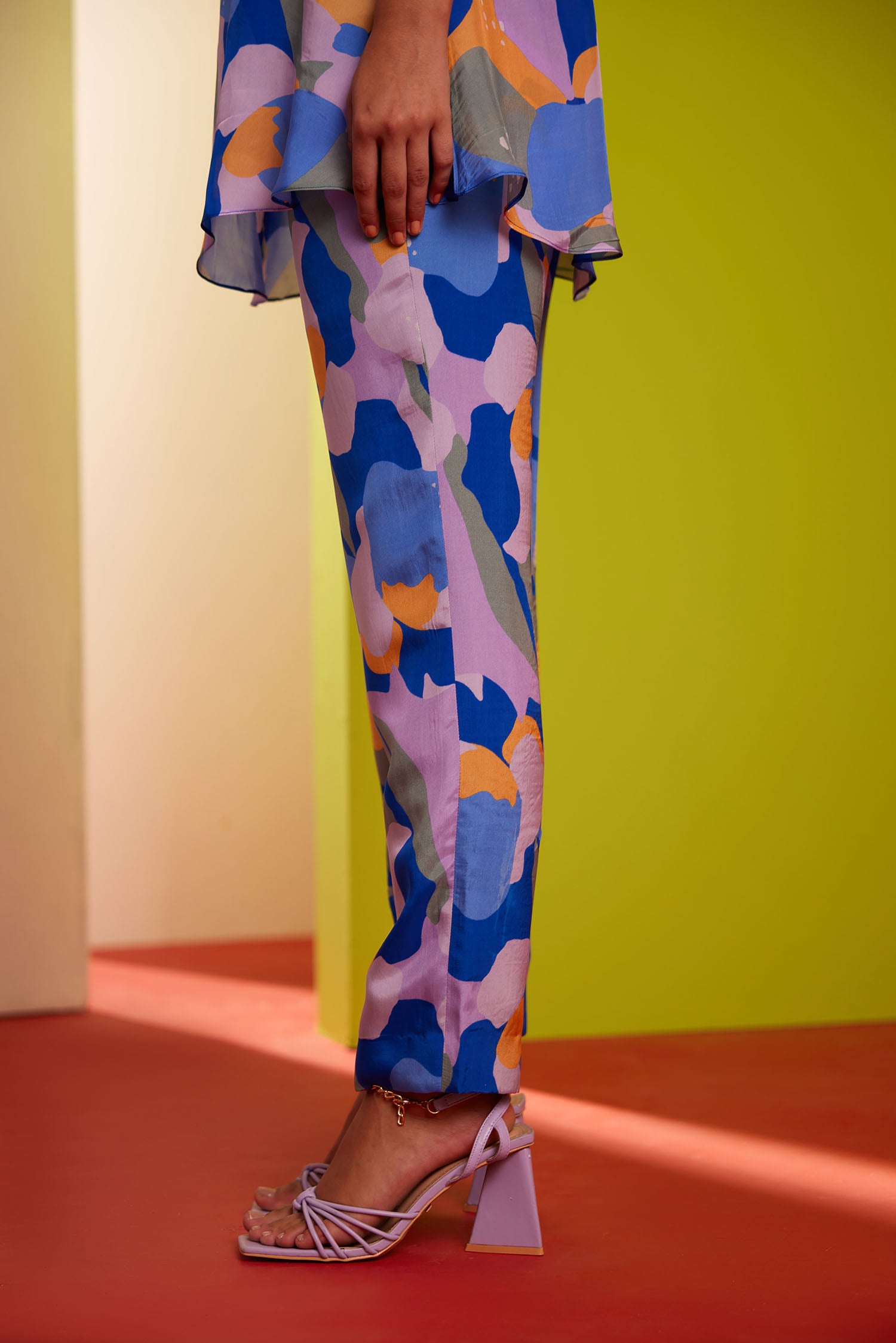 Aster - Printed Boxy Fringed & Embroidered Set
