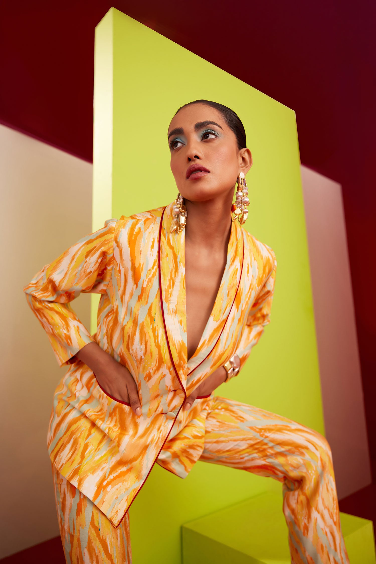Dory - Printed Blazer Set