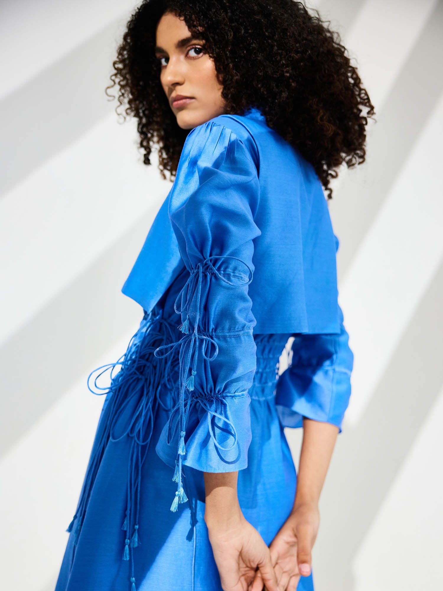 Hybrid Dazzle Tie-Up Dress With Bib