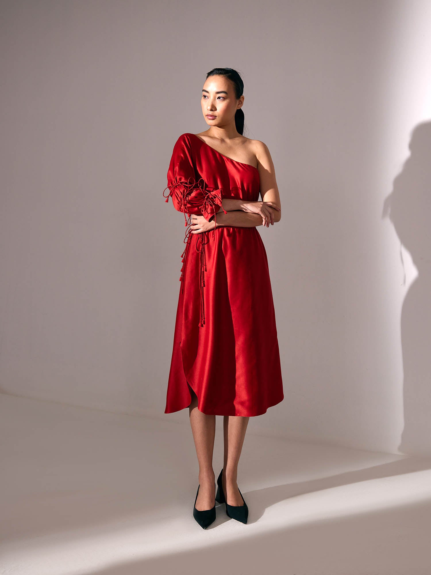 Flame Tie-Up Dress