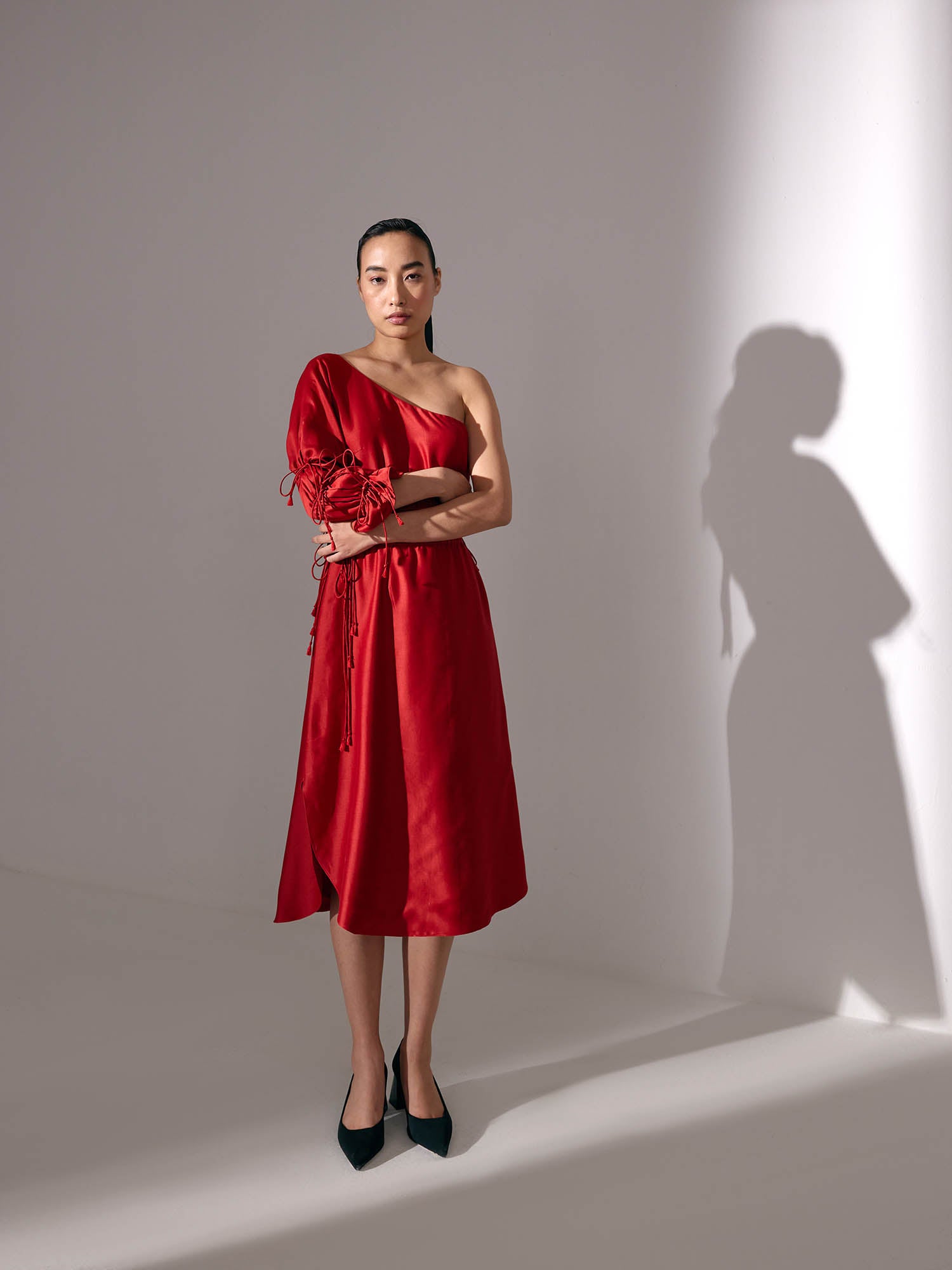 Flame Tie-Up Dress