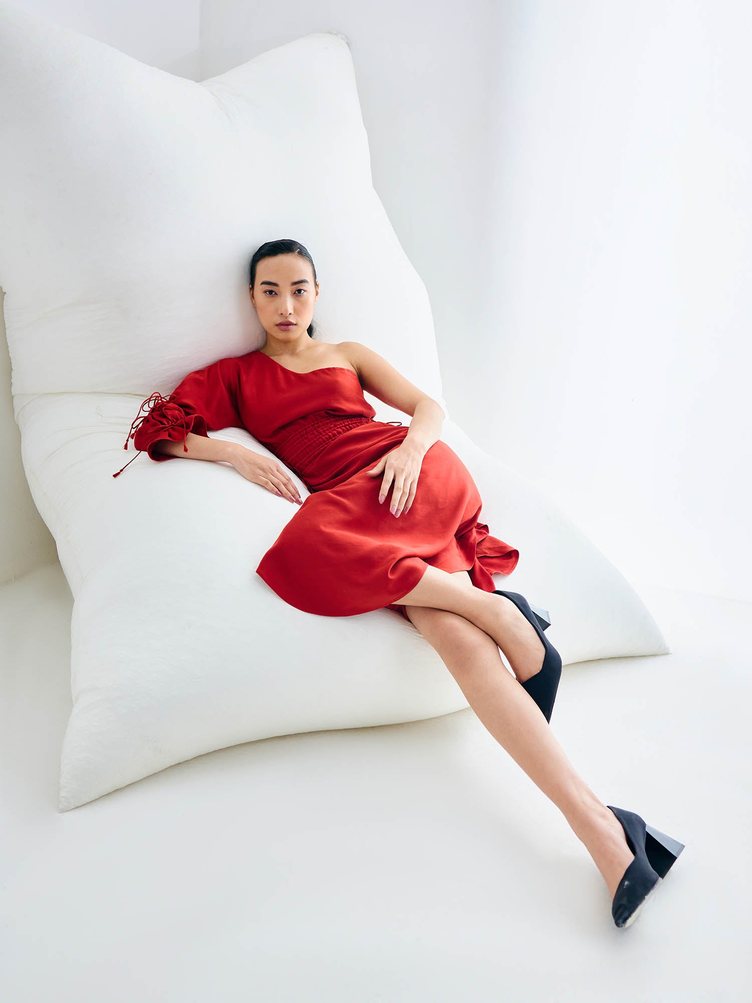 Flame Tie-Up Dress