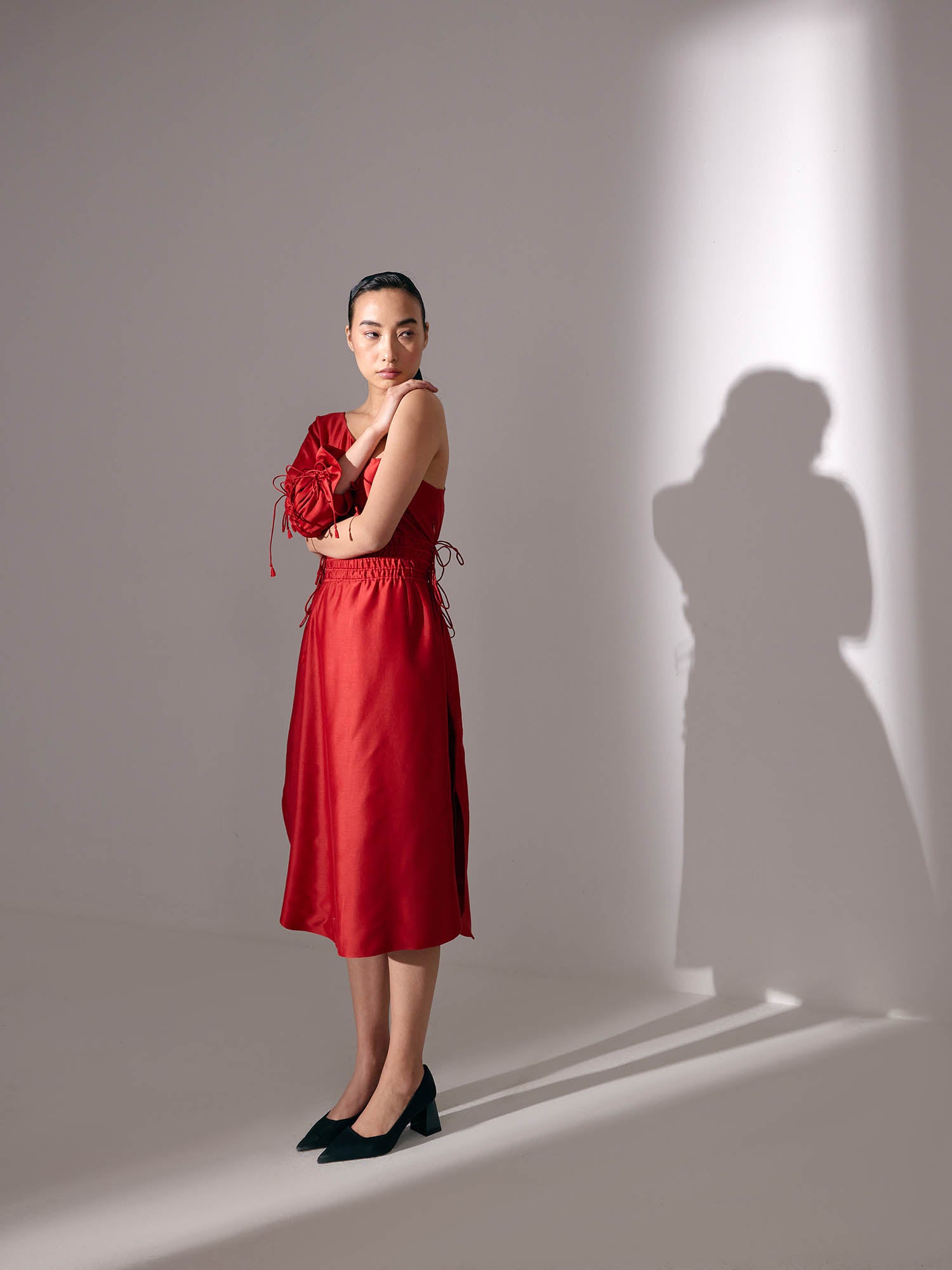 Flame Tie-Up Dress