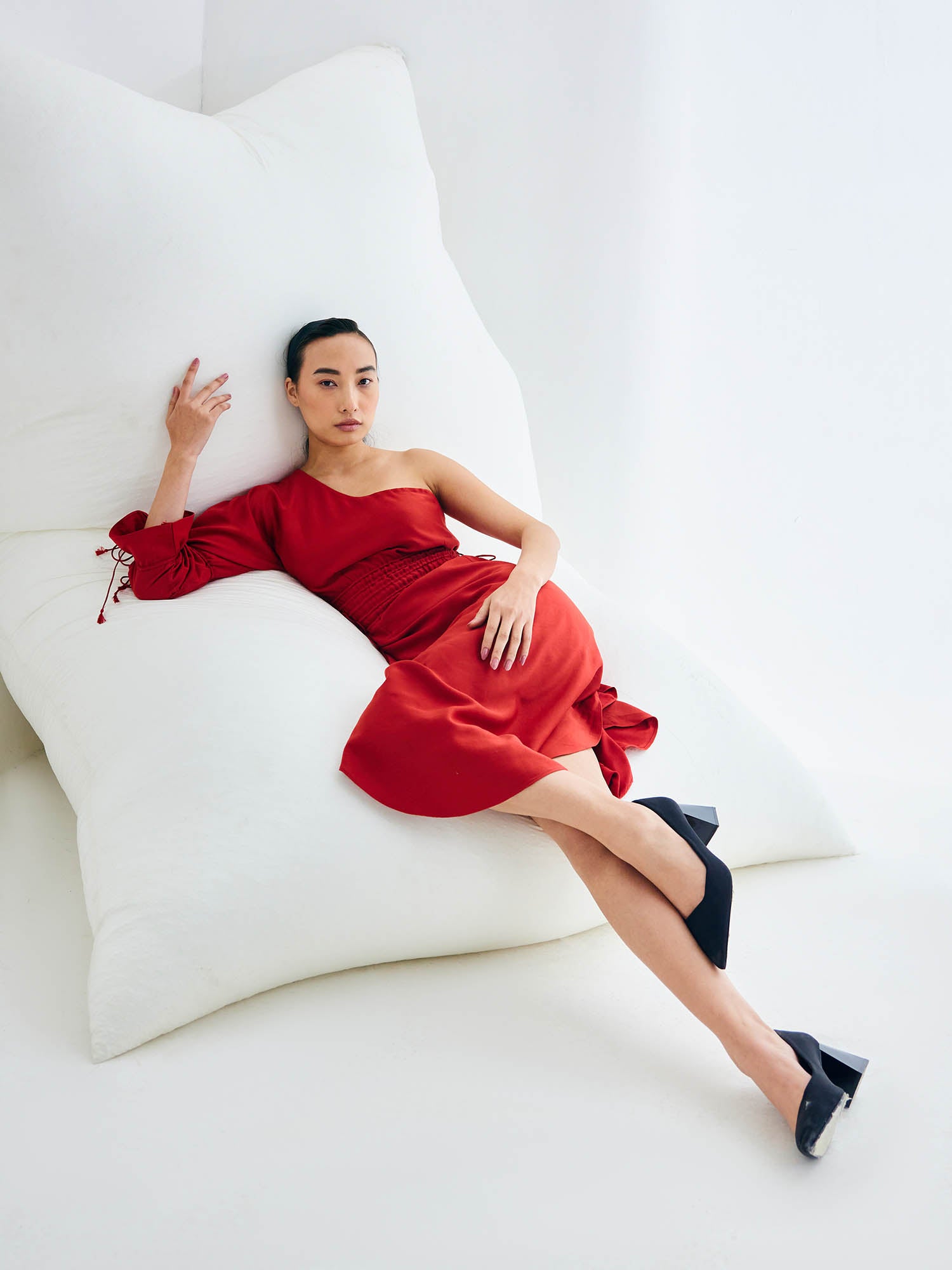 Flame Tie-Up Dress