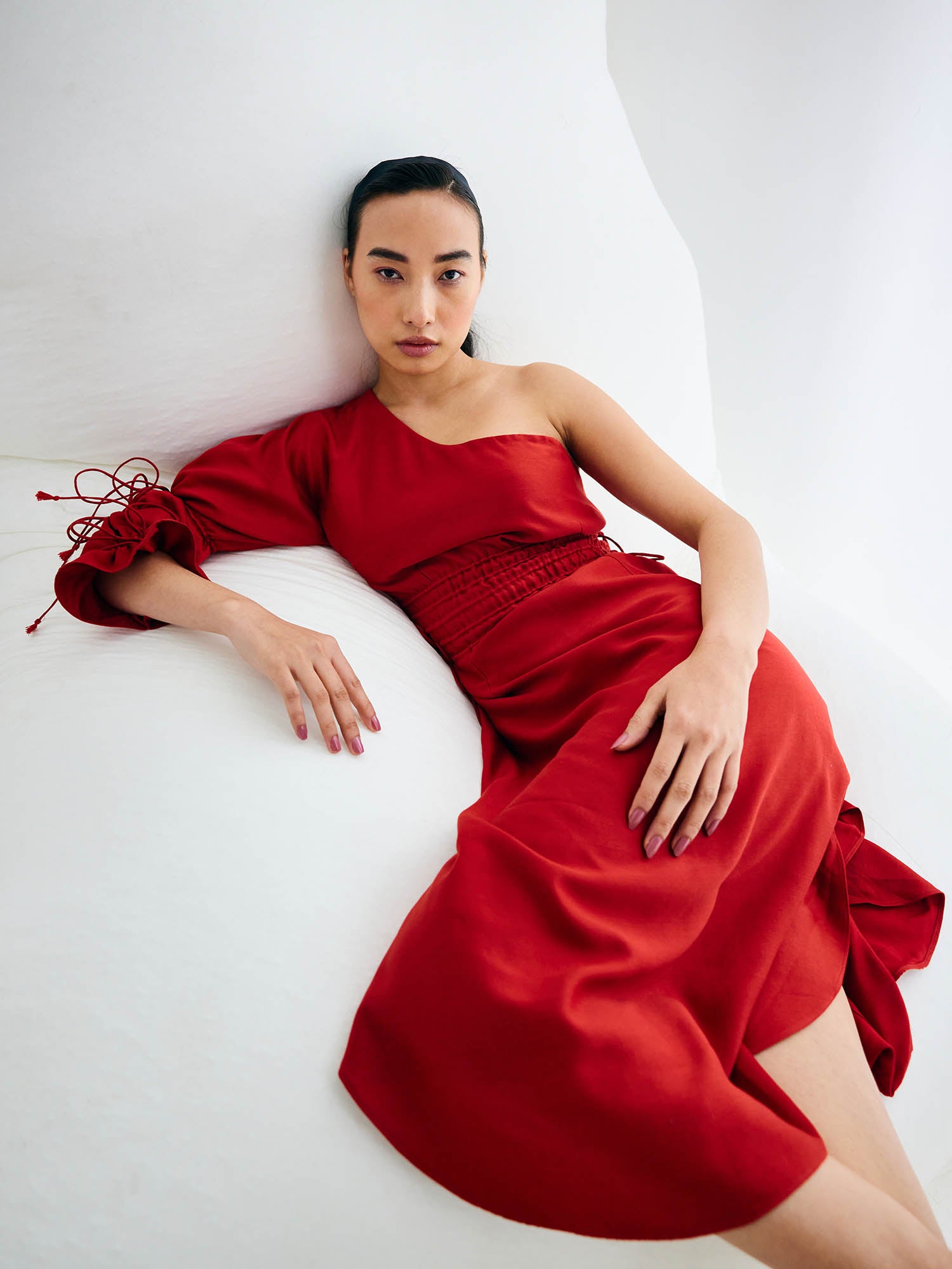 Flame Tie-Up Dress