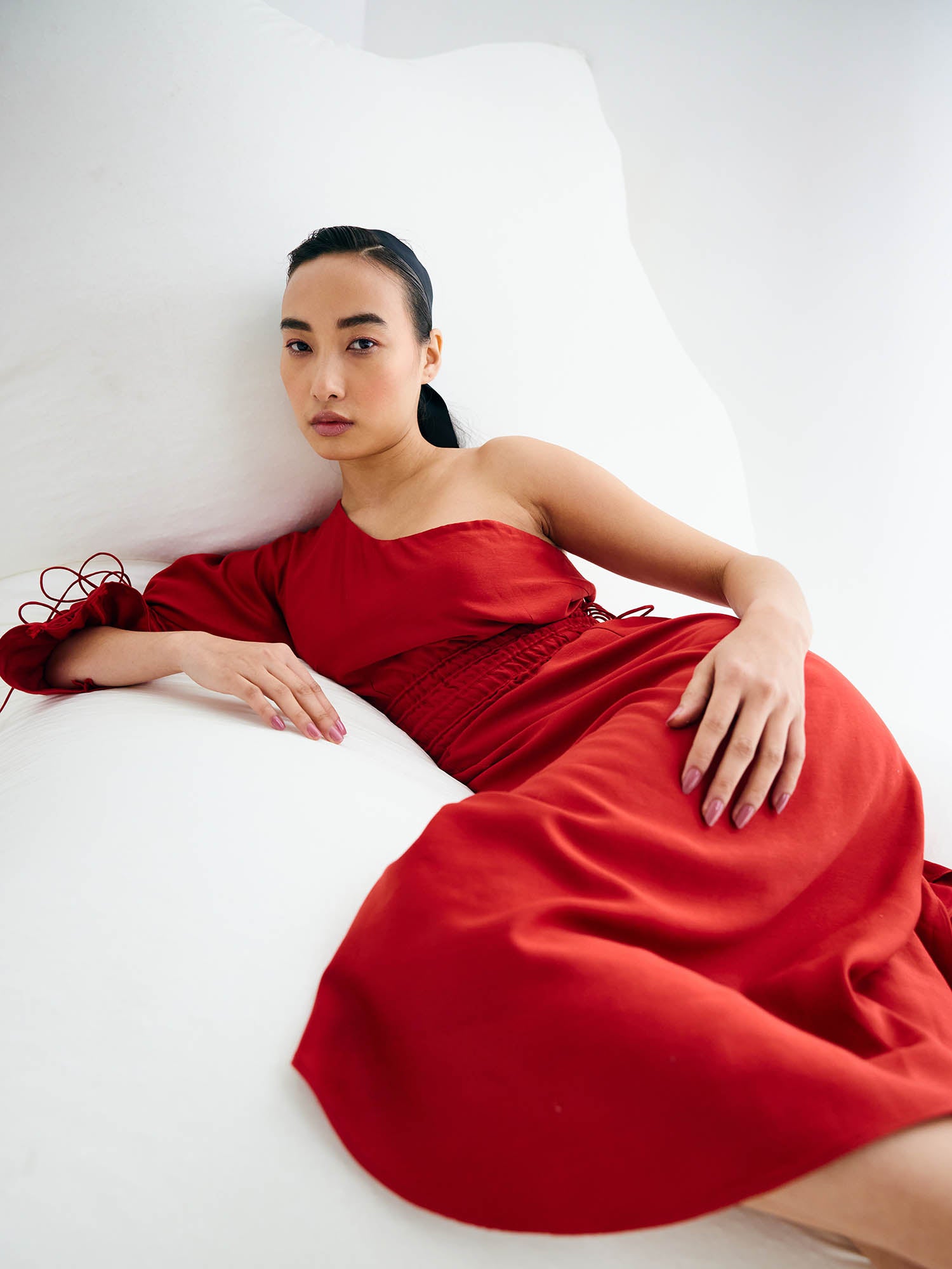 Flame Tie-Up Dress