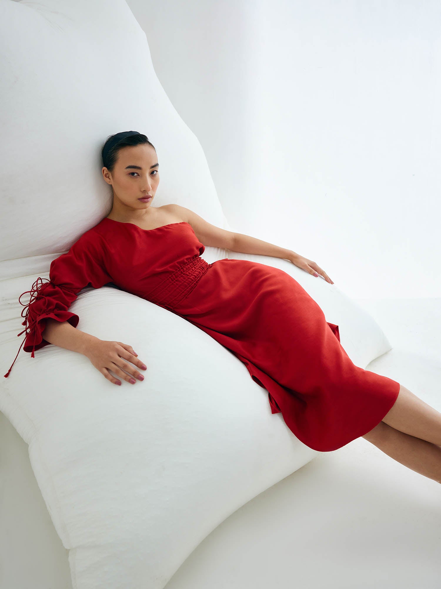 Flame Tie-Up Dress
