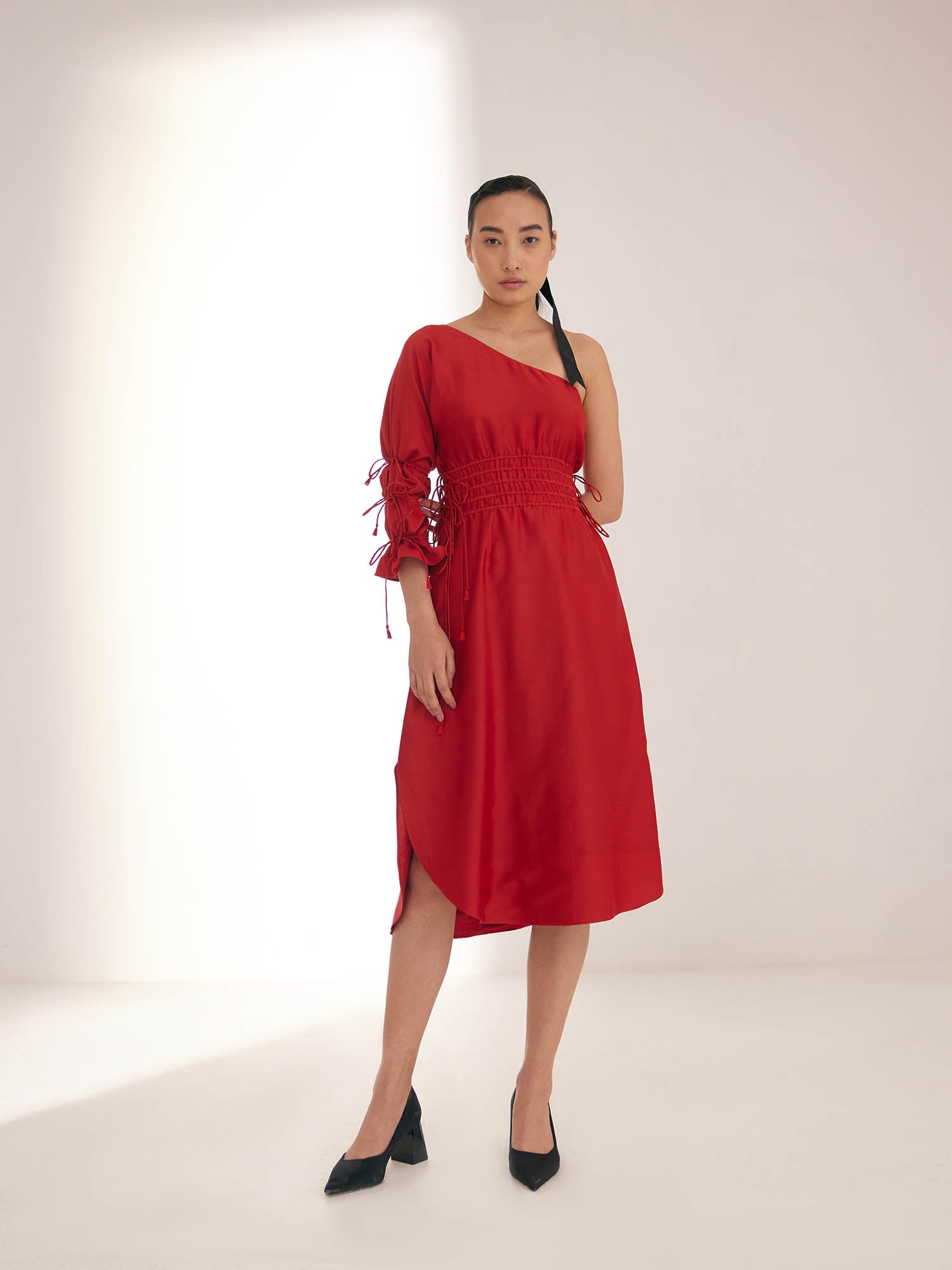 Flame Tie-Up Dress