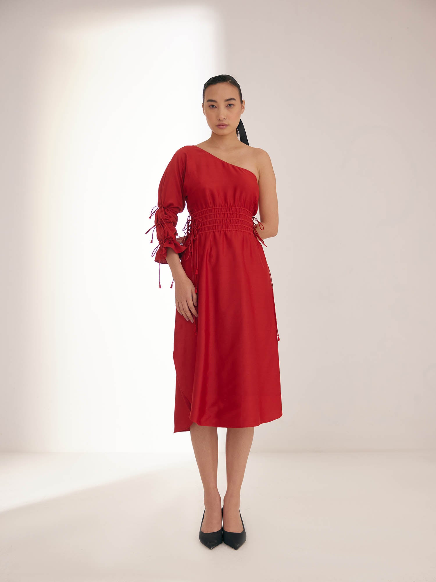 Flame Tie-Up Dress