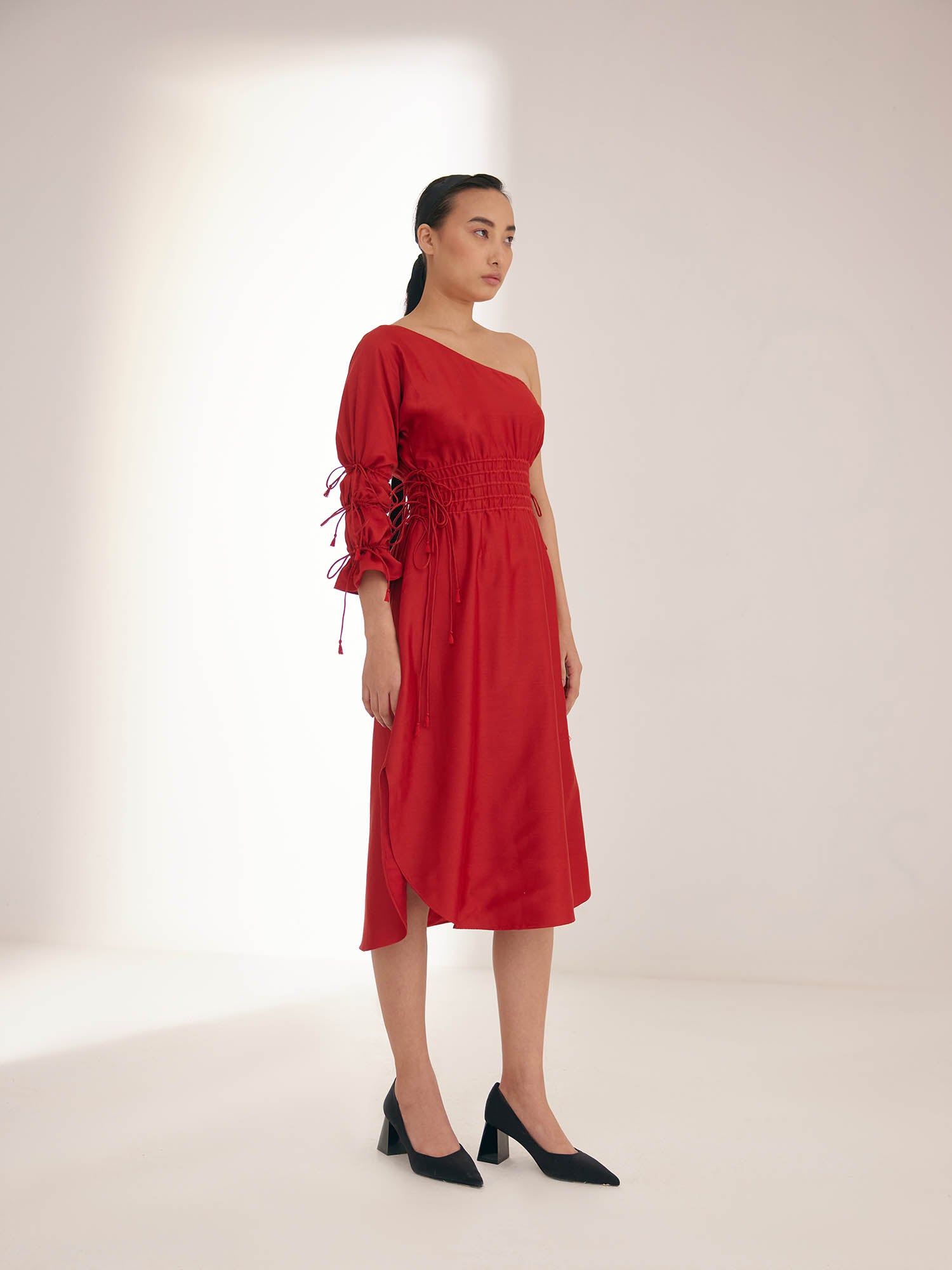 Flame Tie-Up Dress