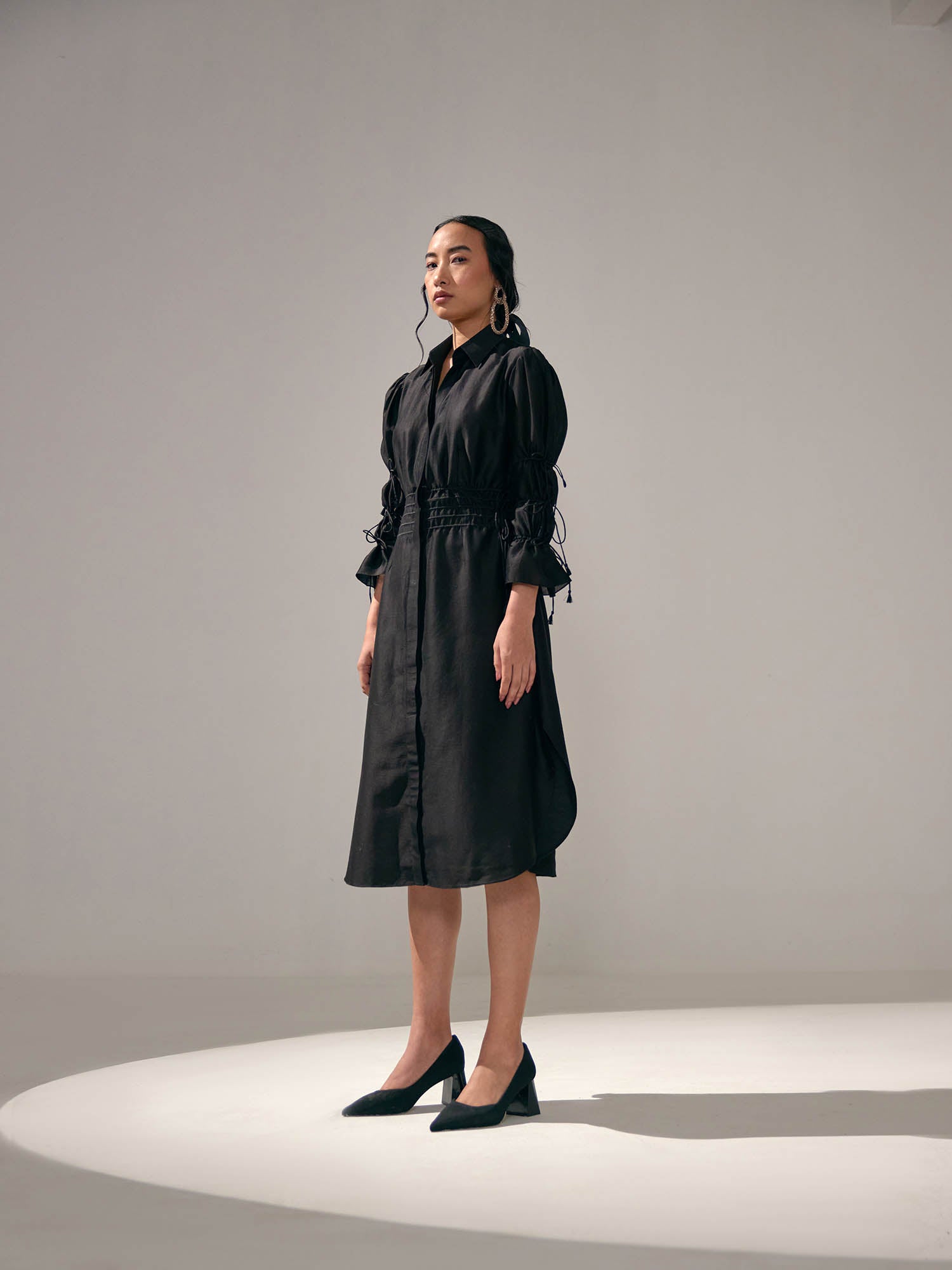 Dazzle Tie-Up Dress With Bib