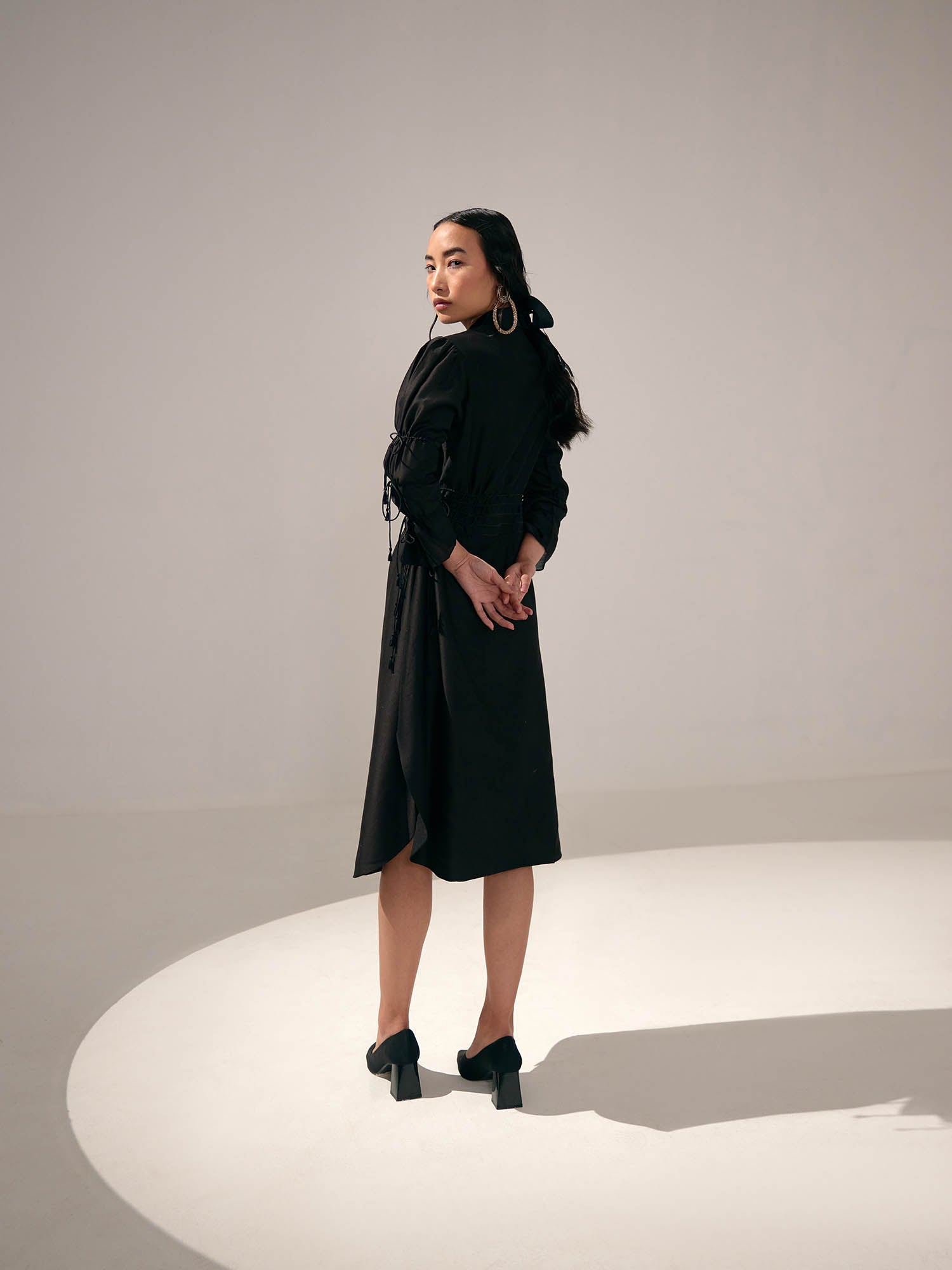 Dazzle Tie-Up Dress With Bib