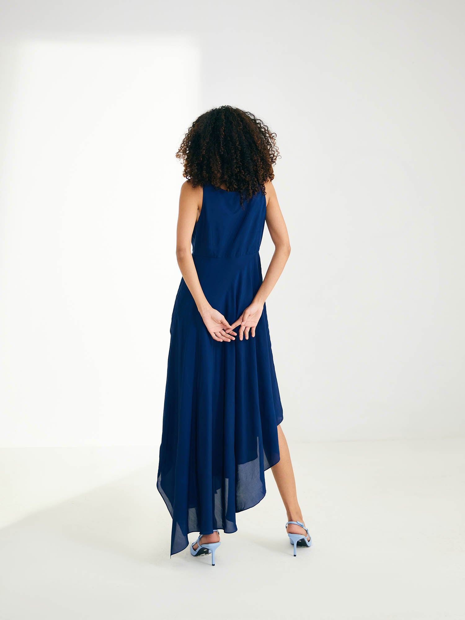 Jelo Color Blocked Cape Dress