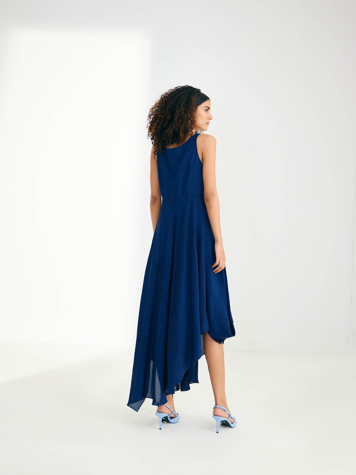 Jelo Color Blocked Cape Dress