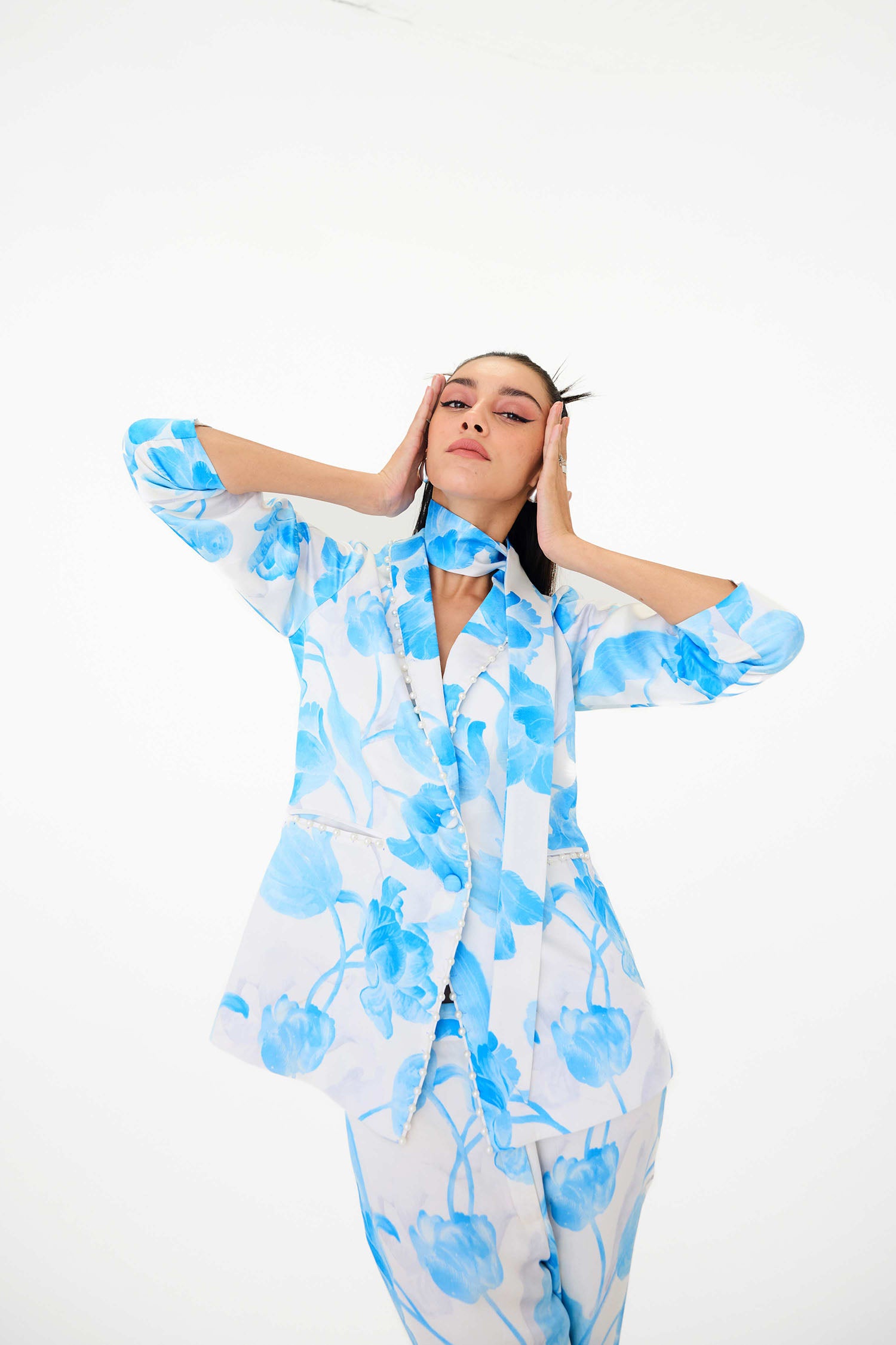Frisco Tulipa Printed Blazer Set