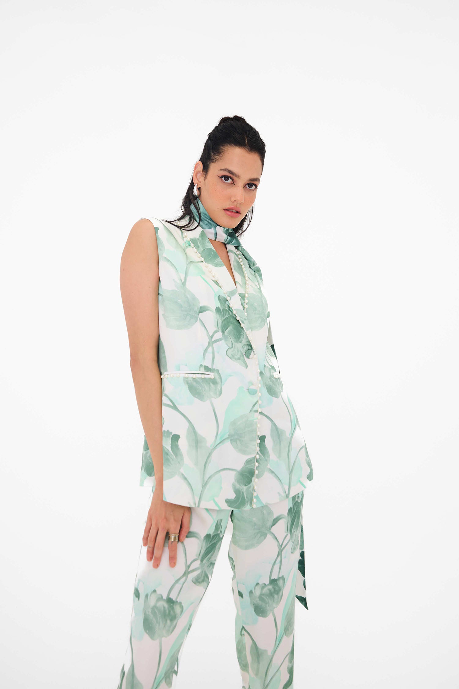 Frisco Tulipa Printed Blazer Set