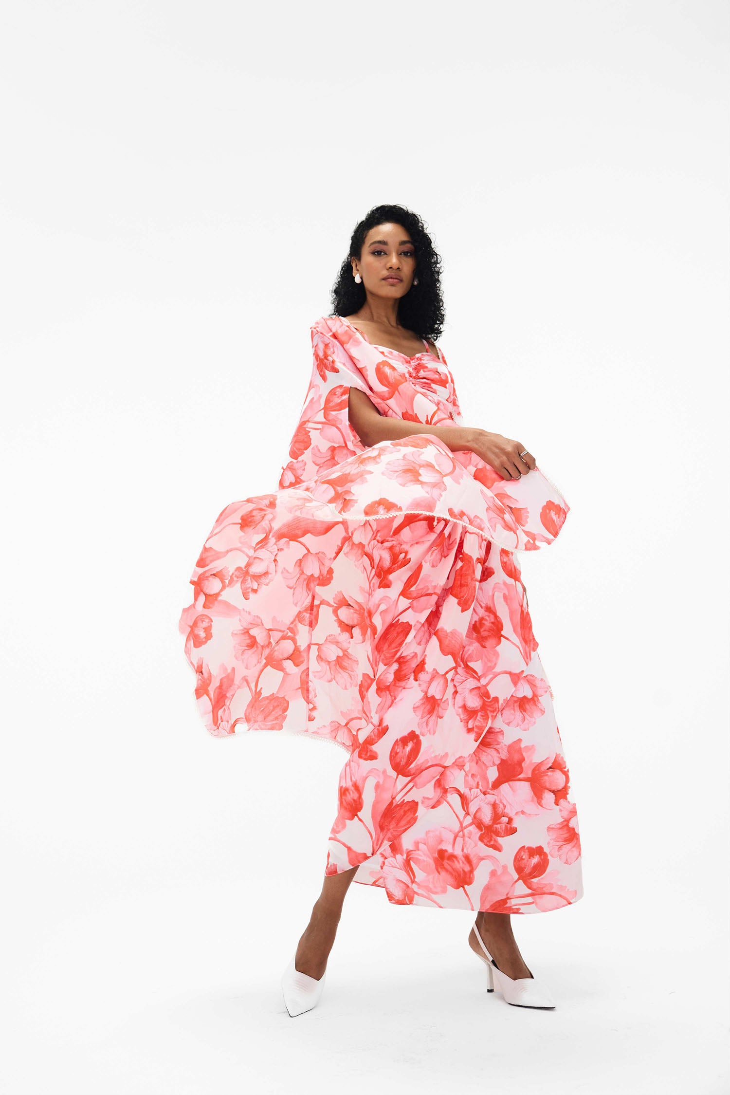 Issy Printed Skirt / Cape Set
