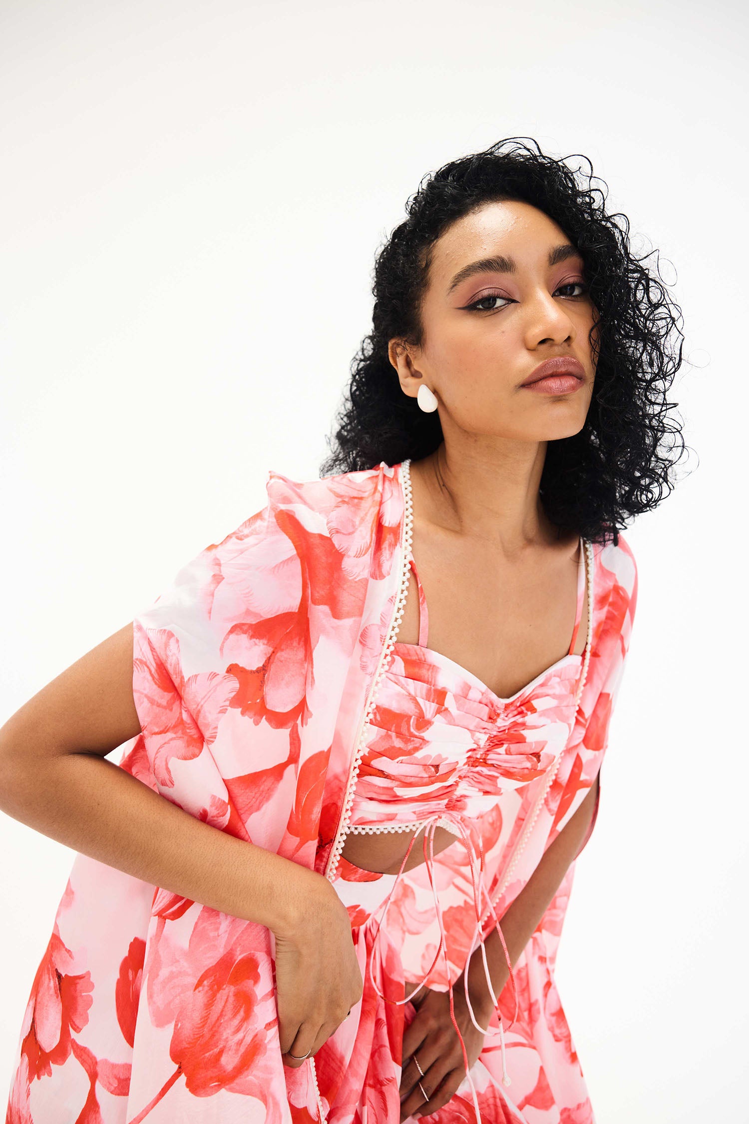 Issy Printed Skirt / Cape Set