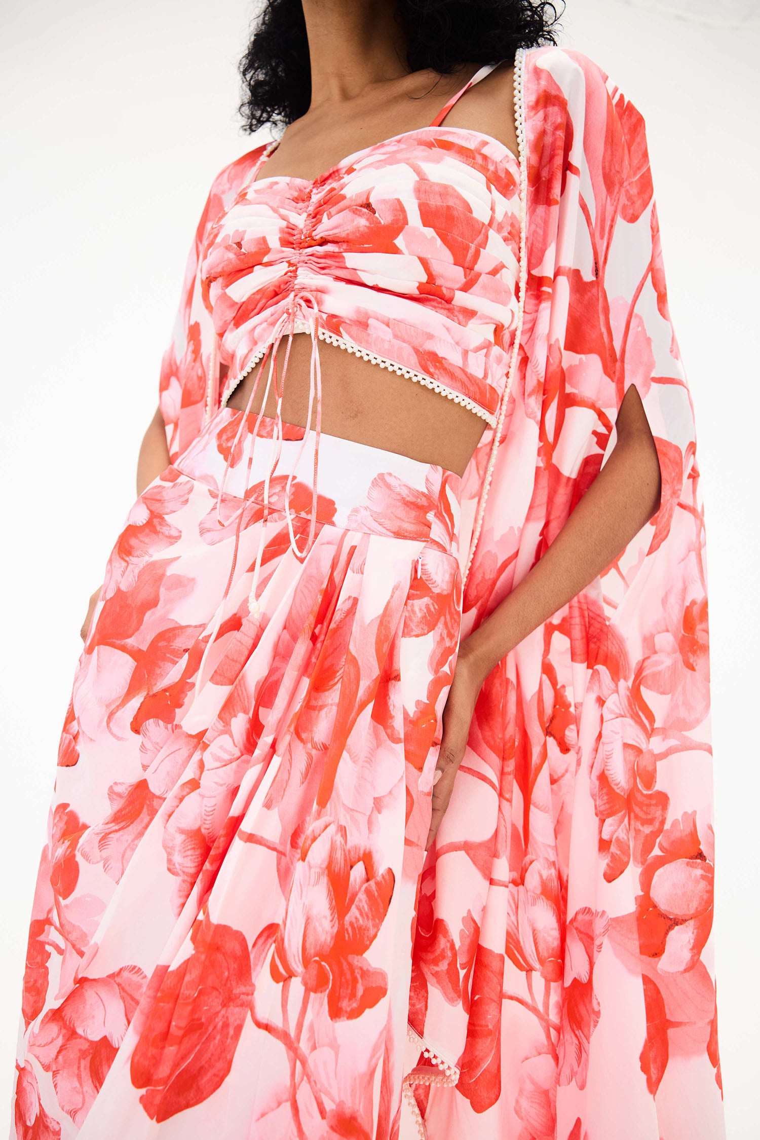 Issy Printed Skirt / Cape Set