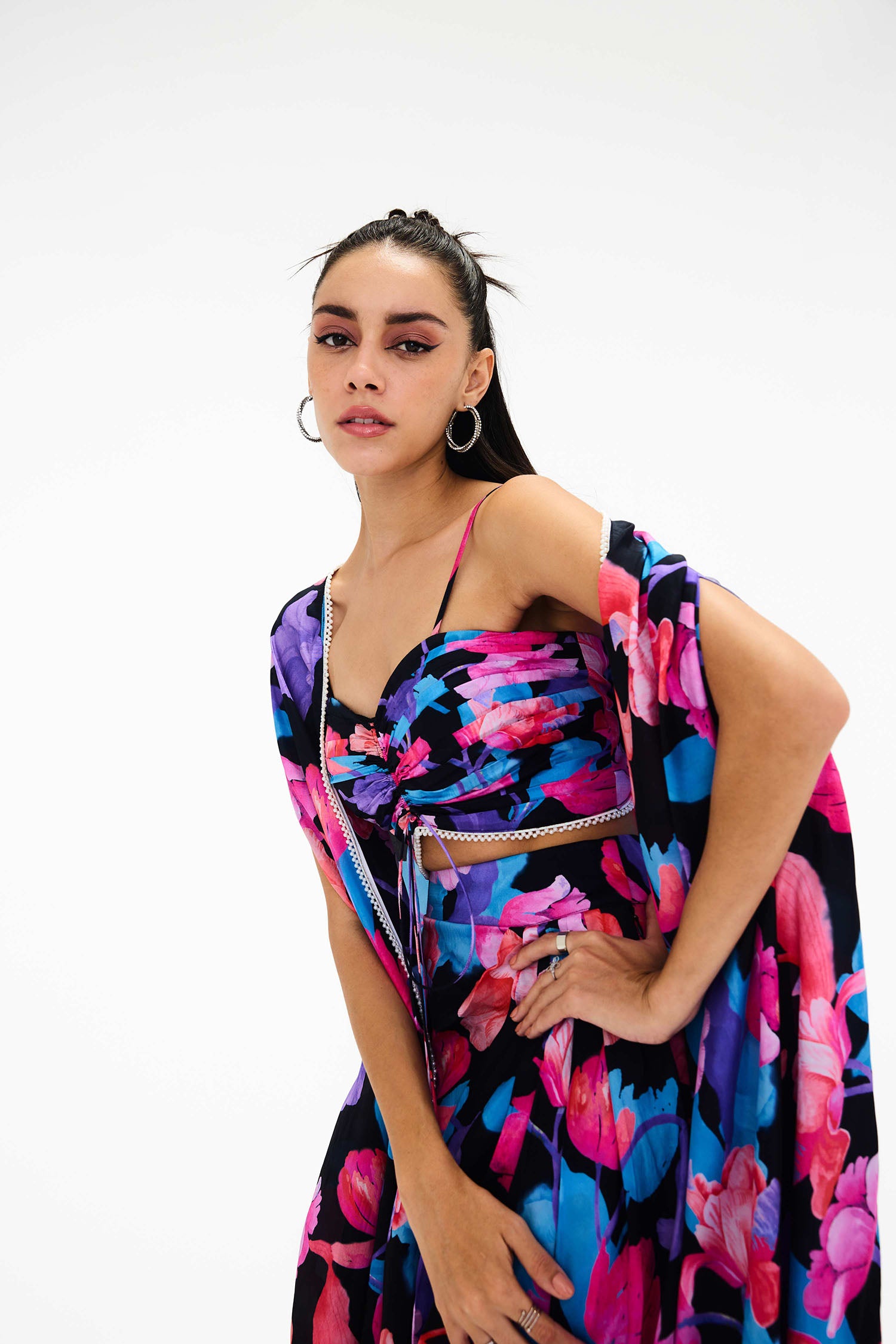 Issy Printed Skirt / Cape Set