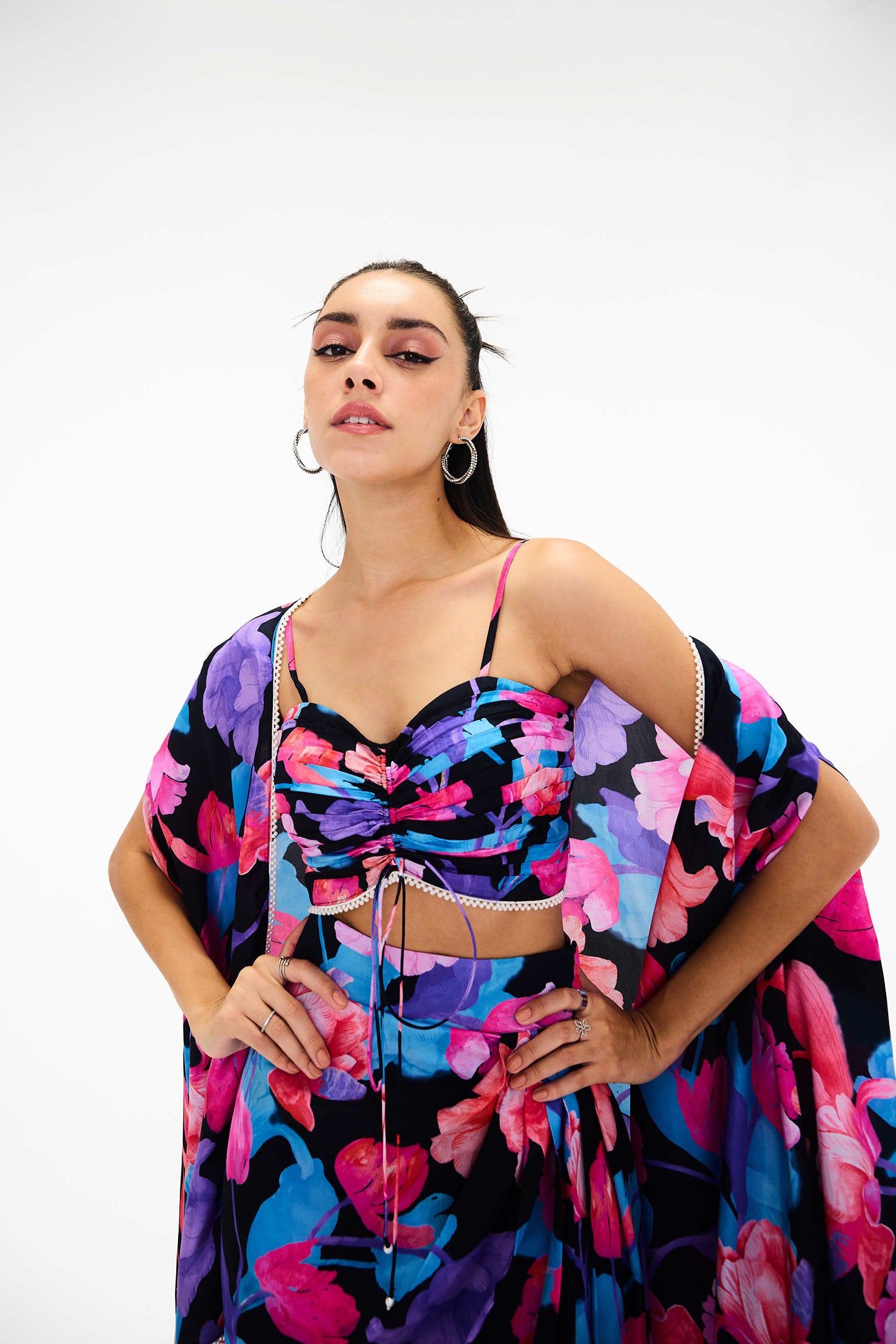 Issy Printed Skirt / Cape Set