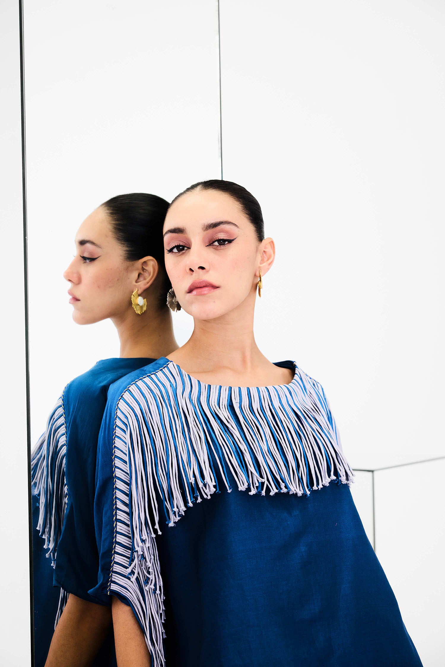 Ema Handcrafted Fringed Boxy Set