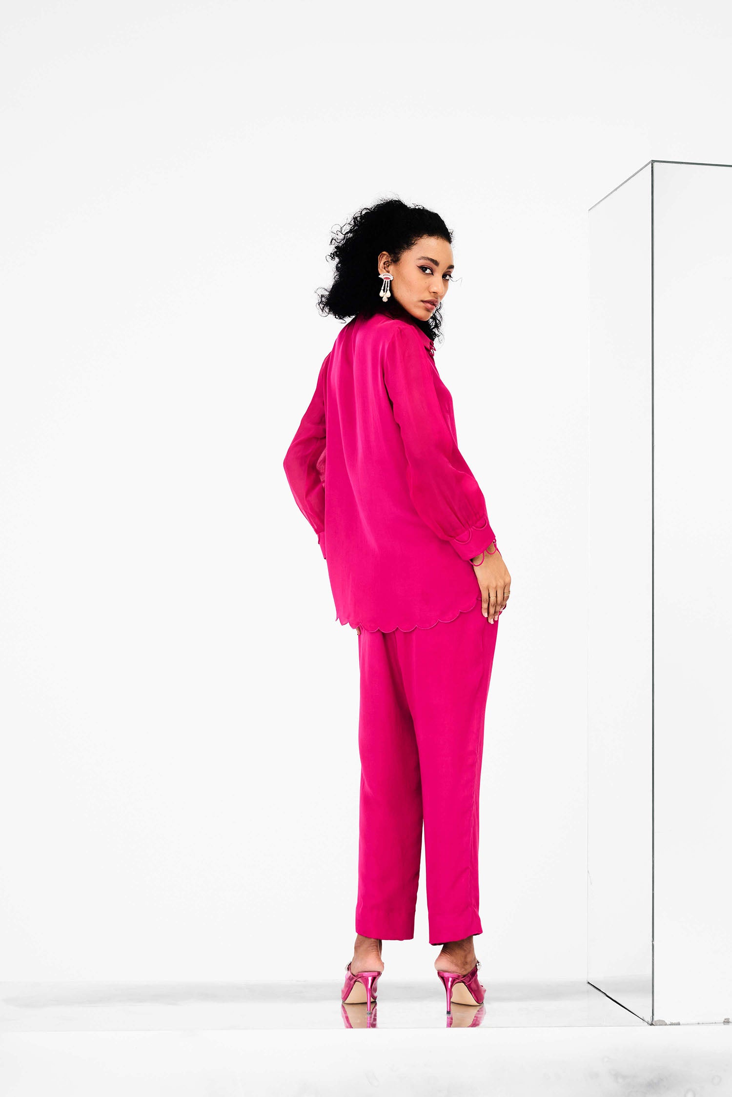Ecru Detailed Fringed Co-ord