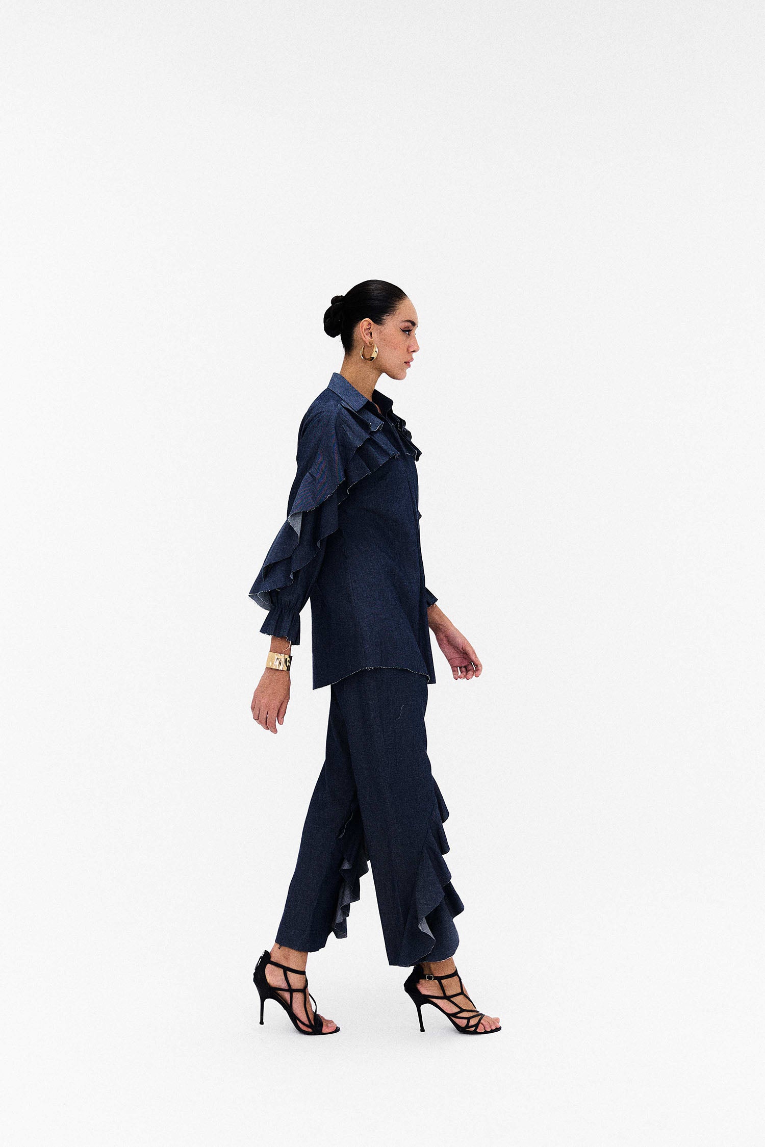 Doris Ruffle Denim Co-ord