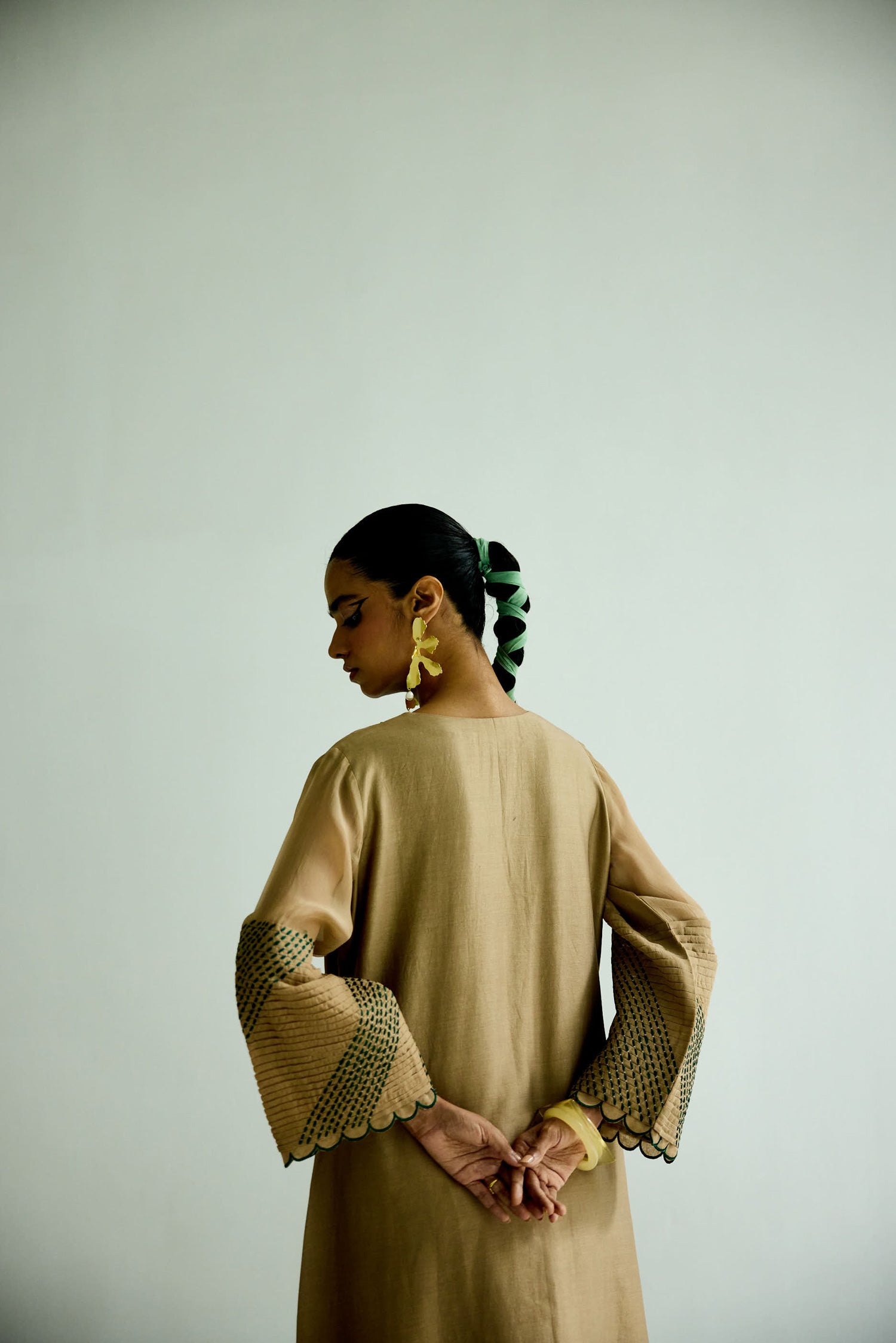 Paloma - Vintage Beige Kaftan Straight Dress