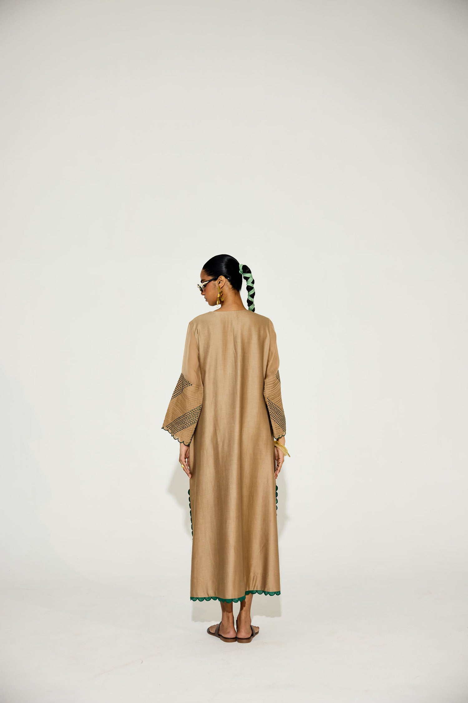 Paloma - Vintage Beige Kaftan Straight Dress