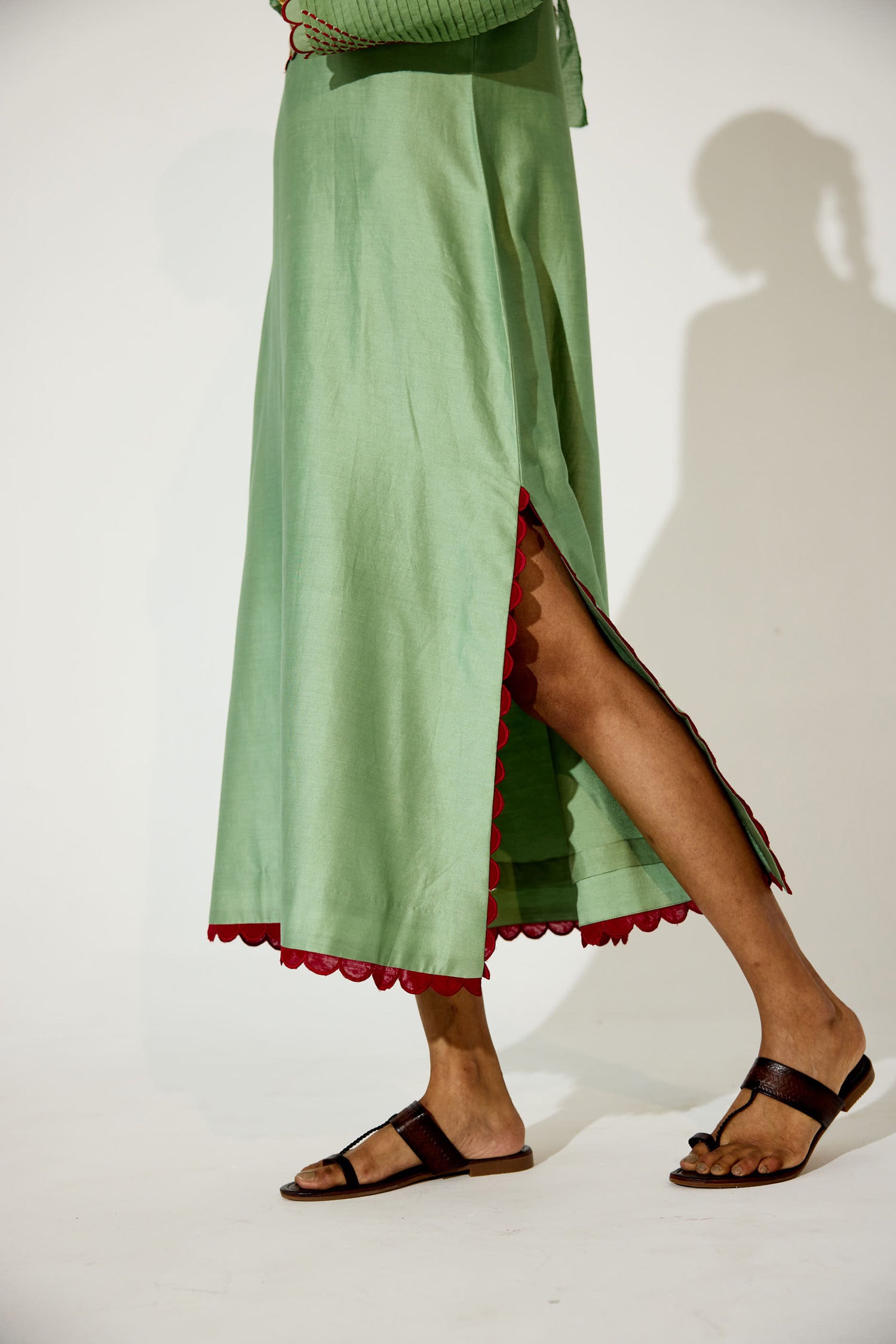 Paloma - Sage Green Kaftan Straight Dress