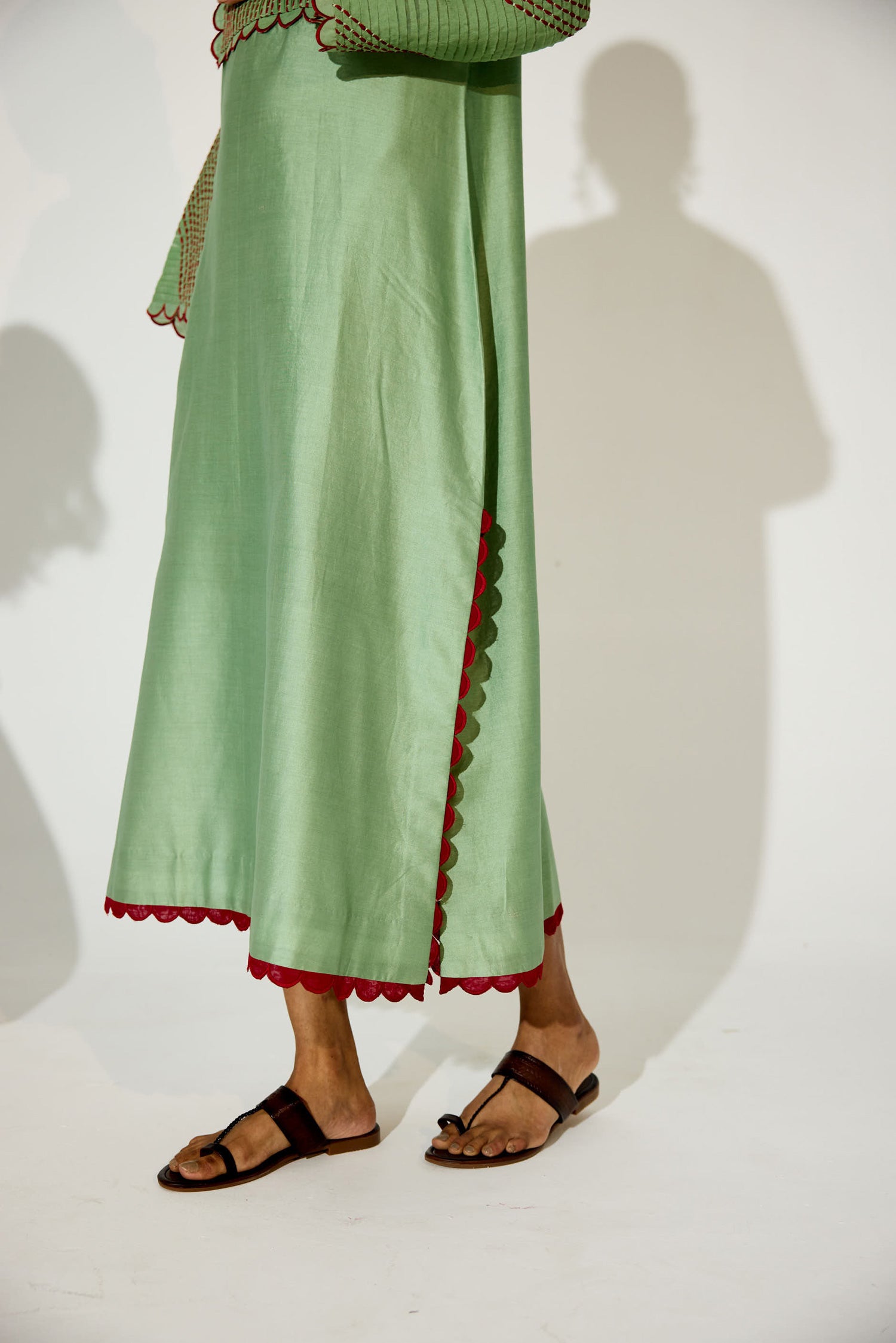 Paloma - Sage Green Kaftan Straight Dress
