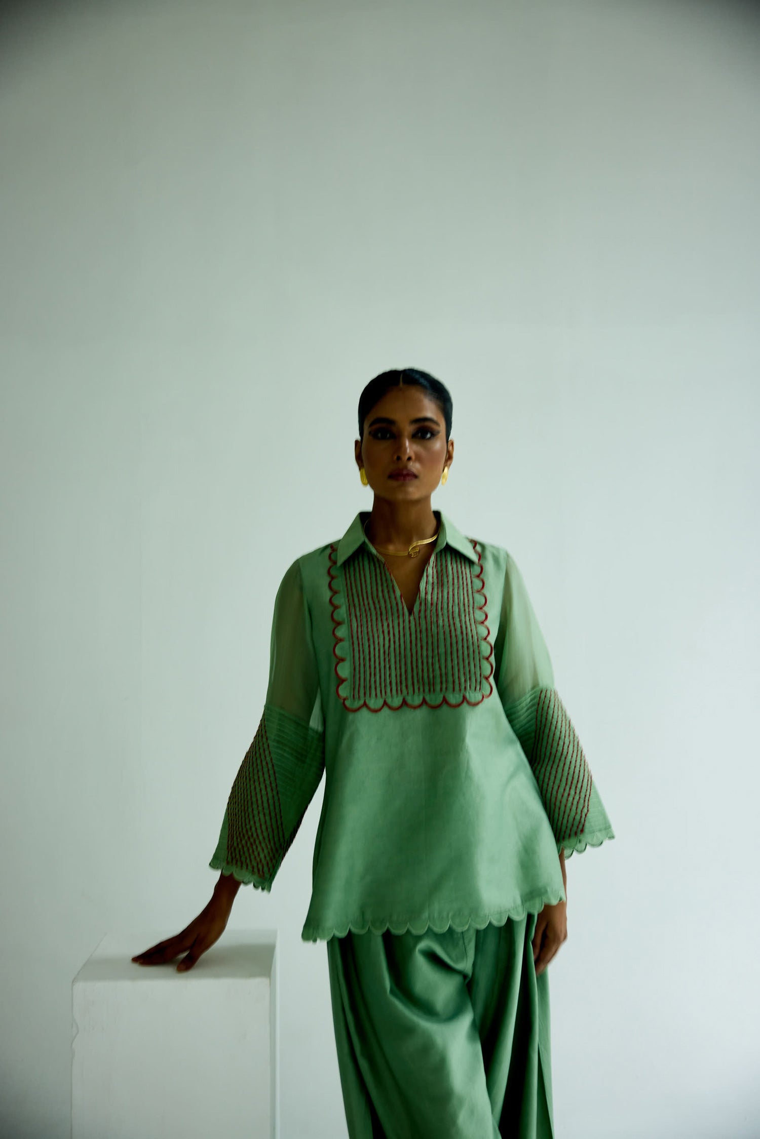 Zara Farshi Co-ord (Sage)