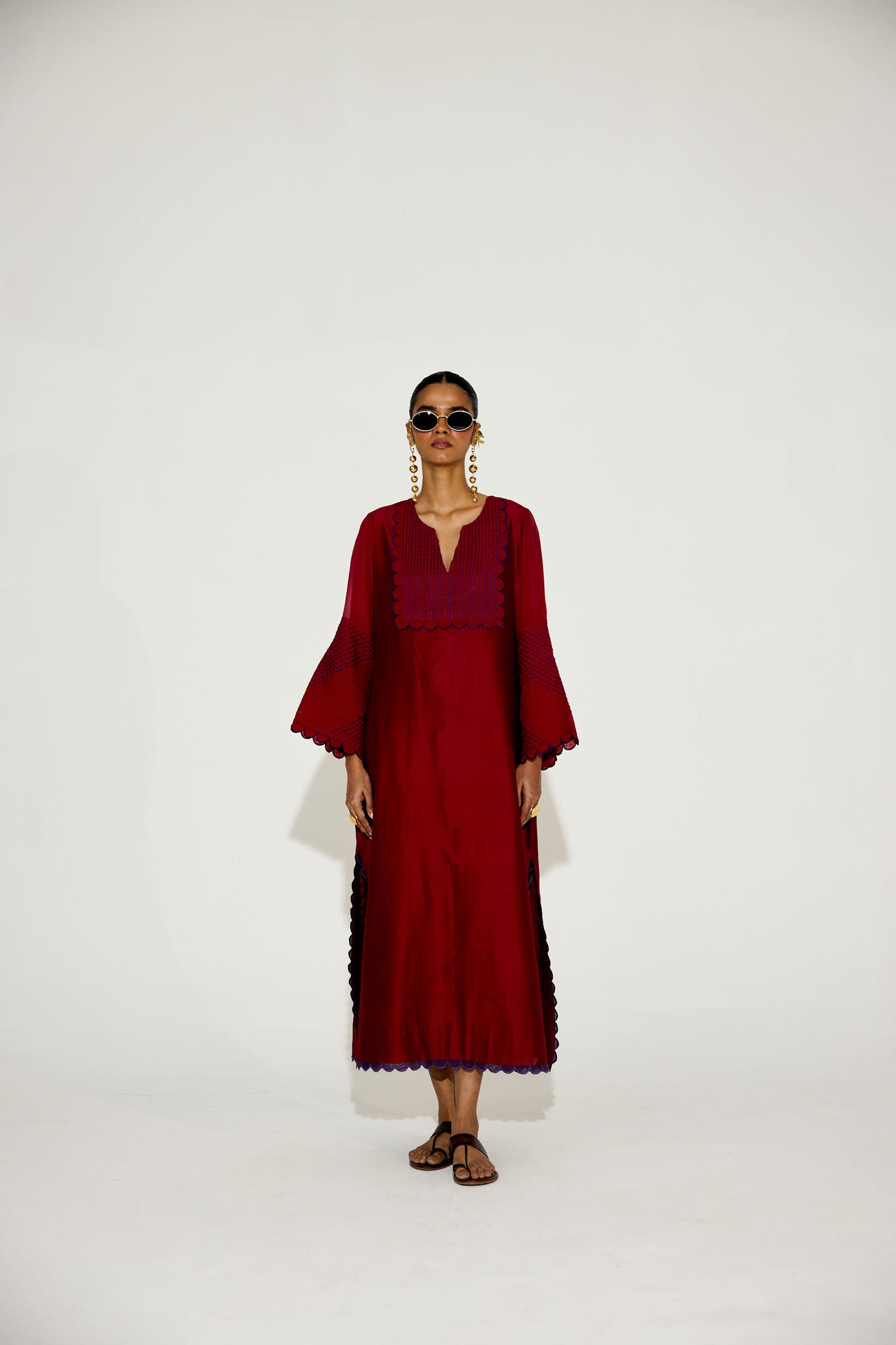 Paloma - Signature Red Kaftan Straight Dress