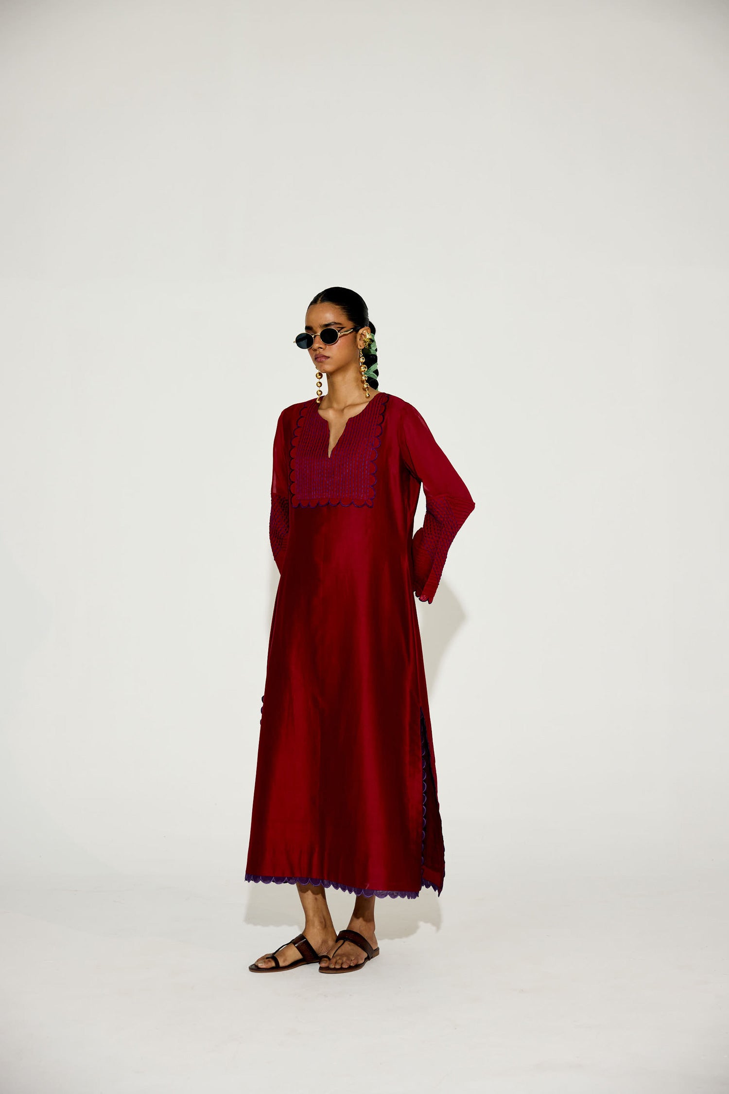 Paloma - Signature Red Kaftan Straight Dress