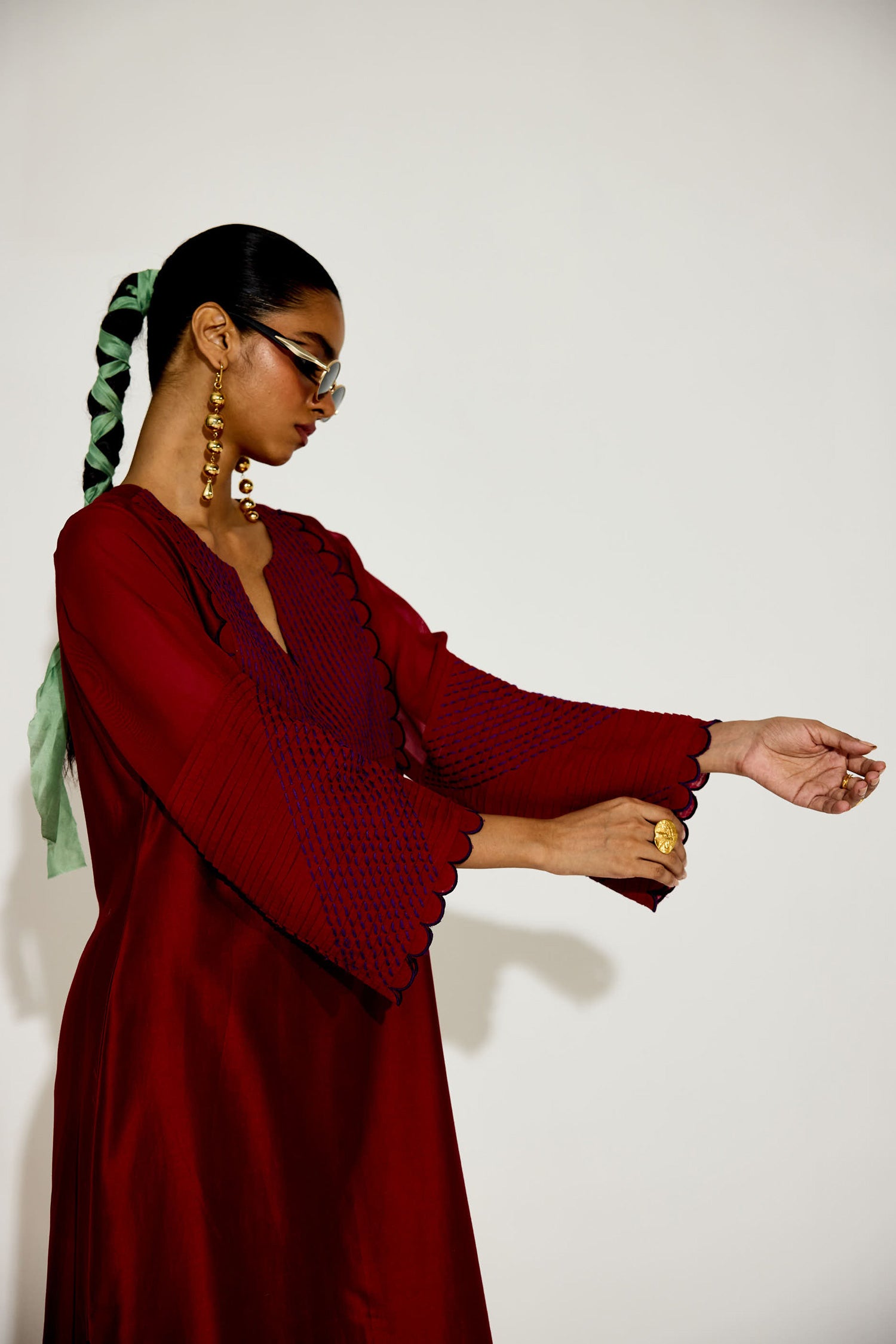 Paloma - Signature Red Kaftan Straight Dress