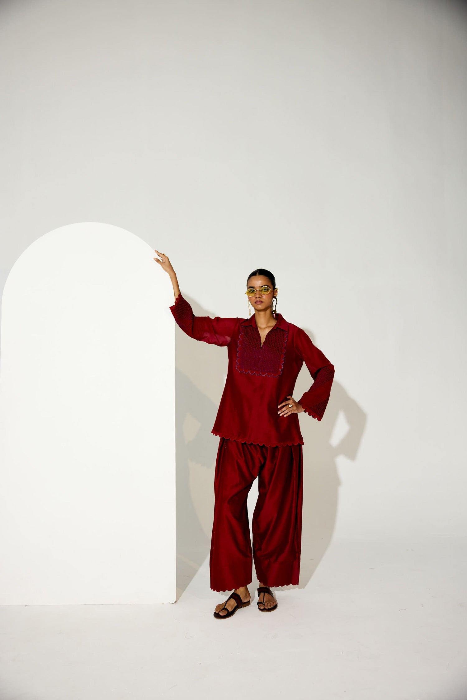 Zara Farshi Co-ord (Signature Red)