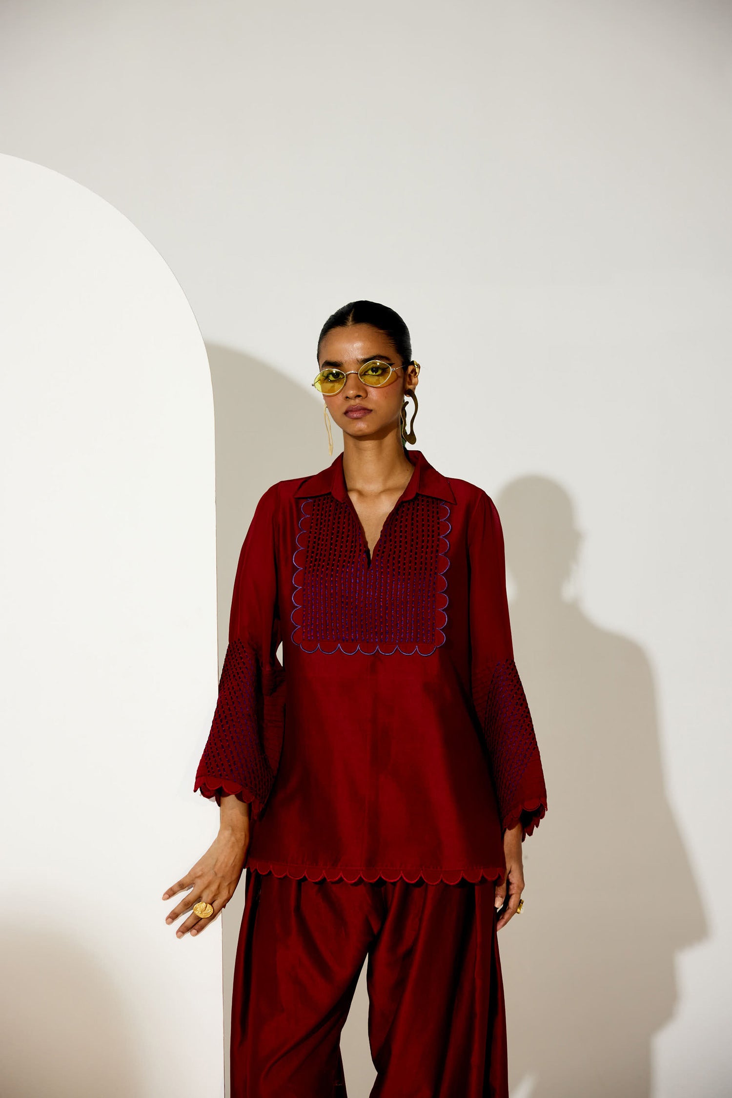 Zara Farshi Co-ord (Signature Red)