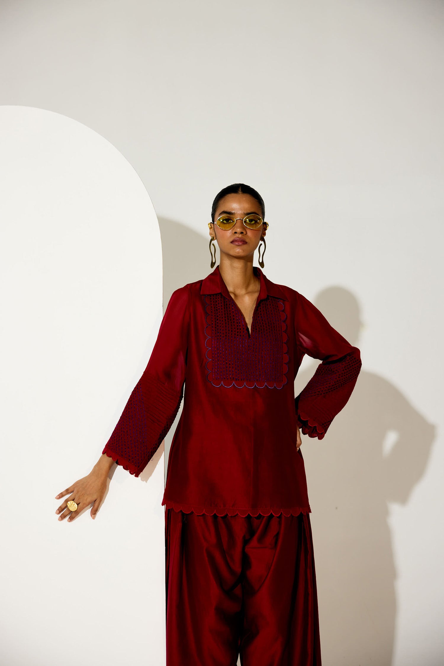 Zara Farshi Co-ord (Signature Red)