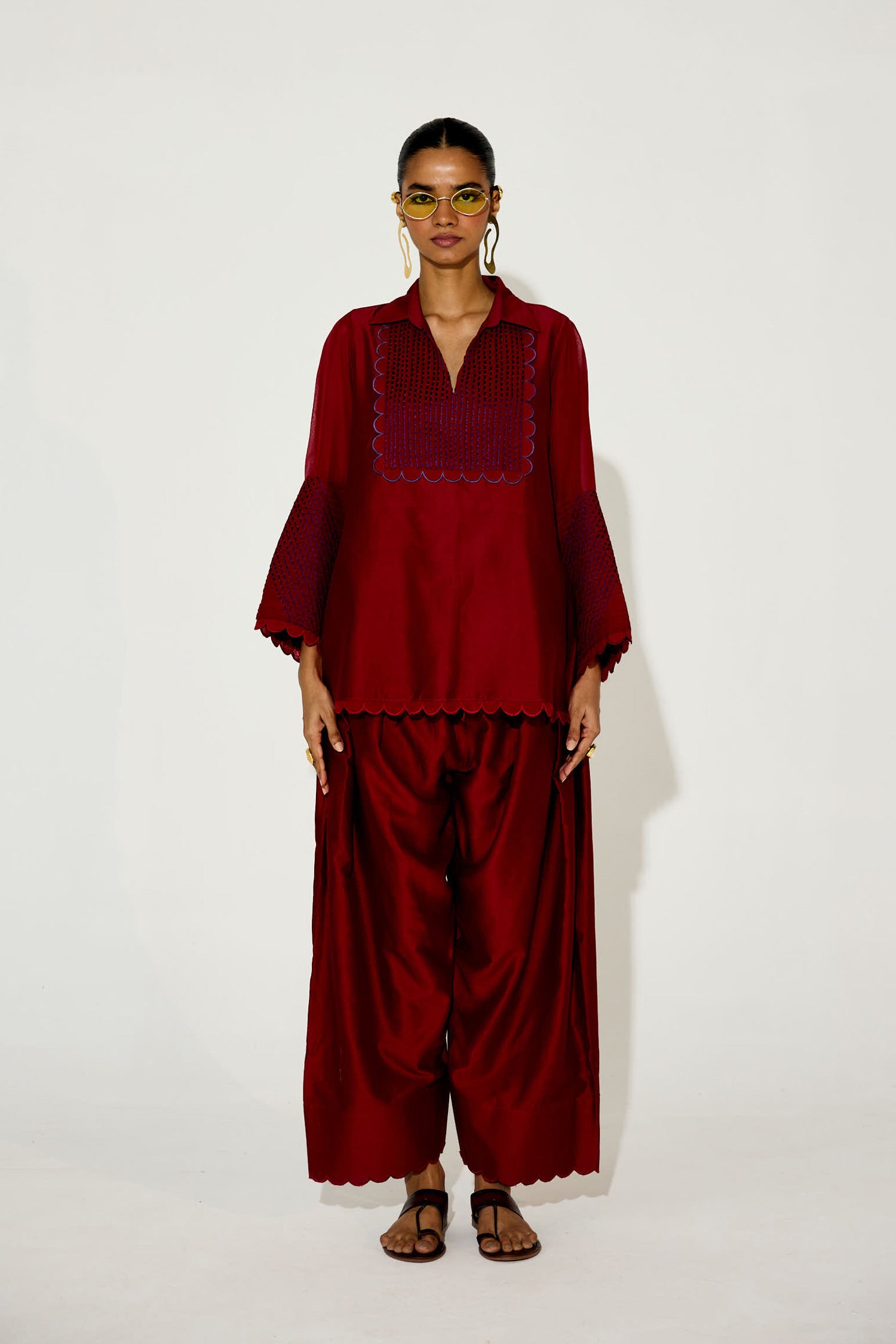 Zara Farshi Co-ord (Signature Red)
