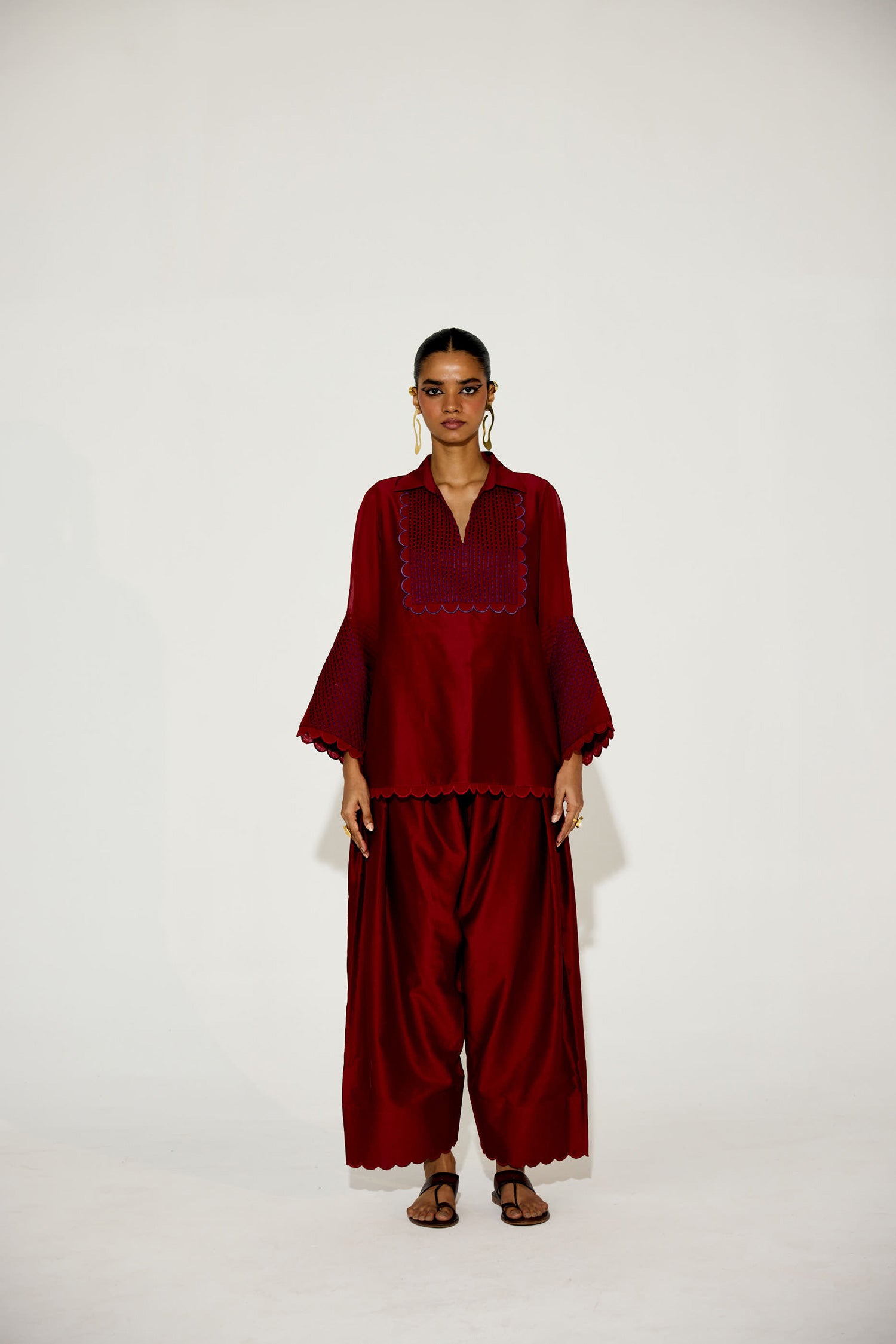 Zara Farshi Co-ord (Signature Red)