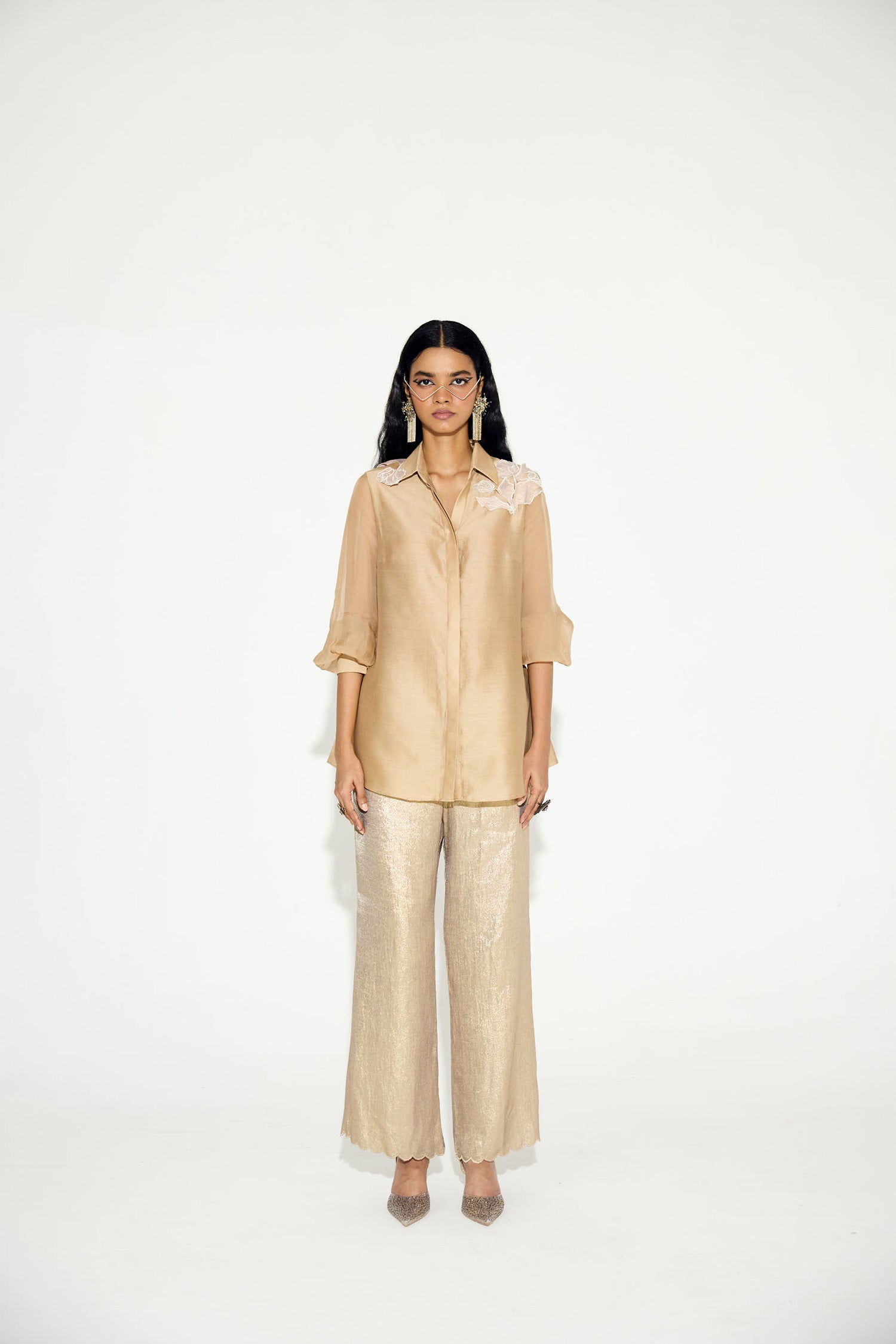 Coco Dusk (Vintage Beige) 3D Metallic Co-ord