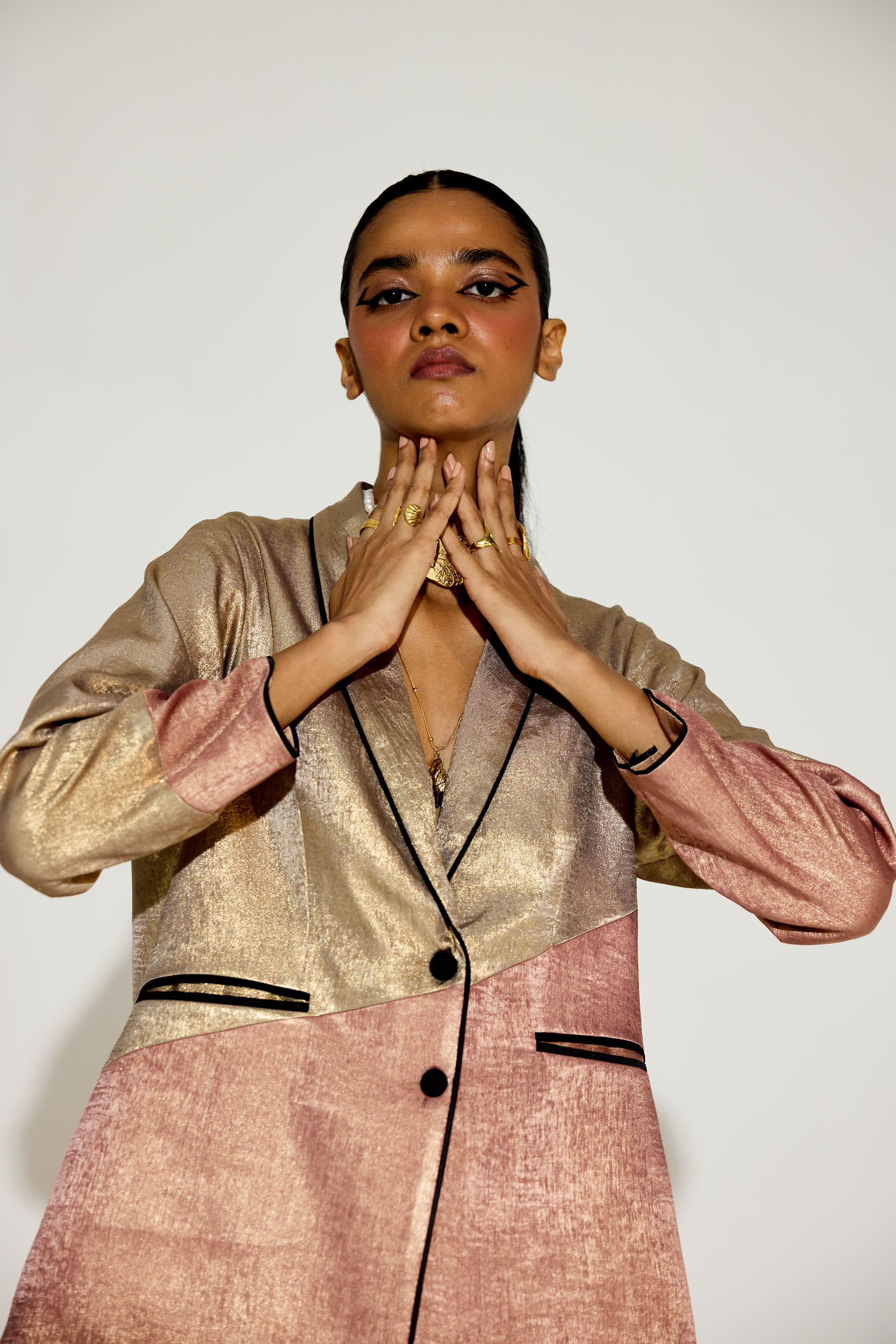 BIBA Metallic Pant Suit