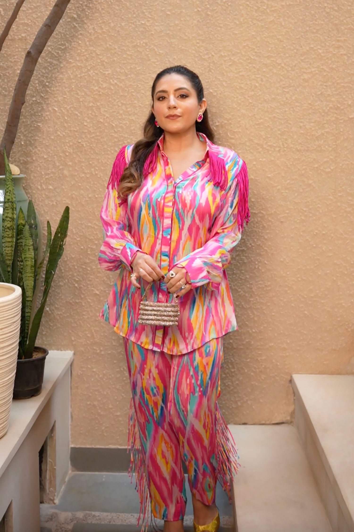 Bomba Printed & Fringed Set