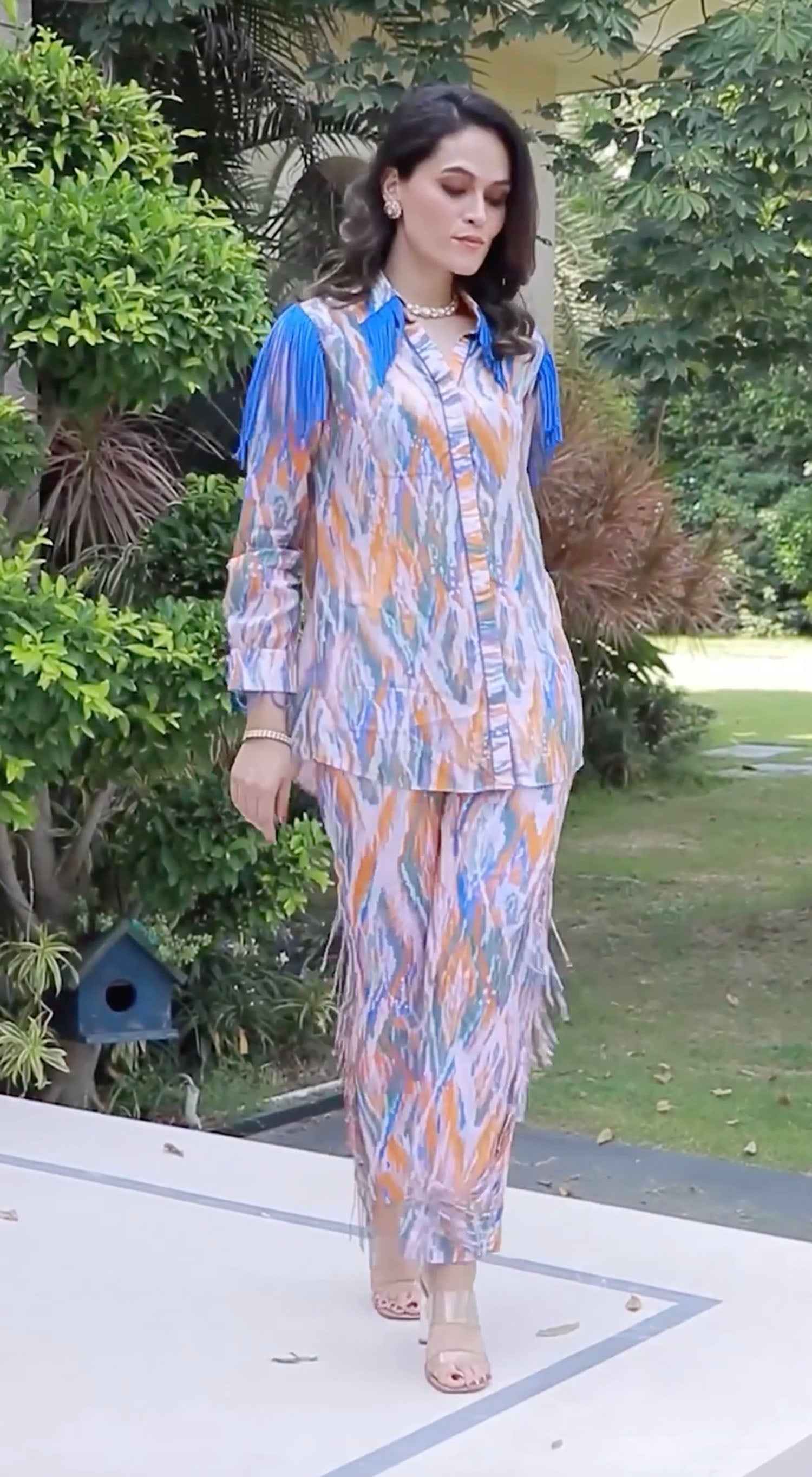 Toba Printed & Fringed Set
