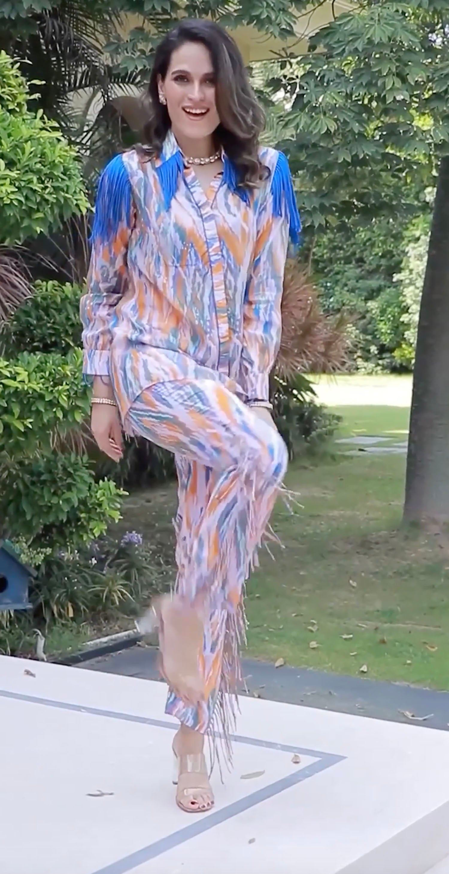 Toba Printed & Fringed Set