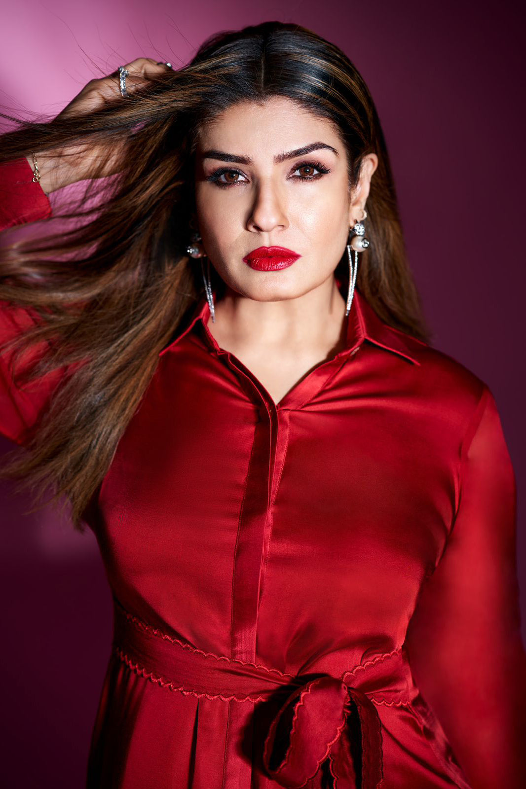 Raveena Tandon In Our Signature Trio Set (Scarf Set)