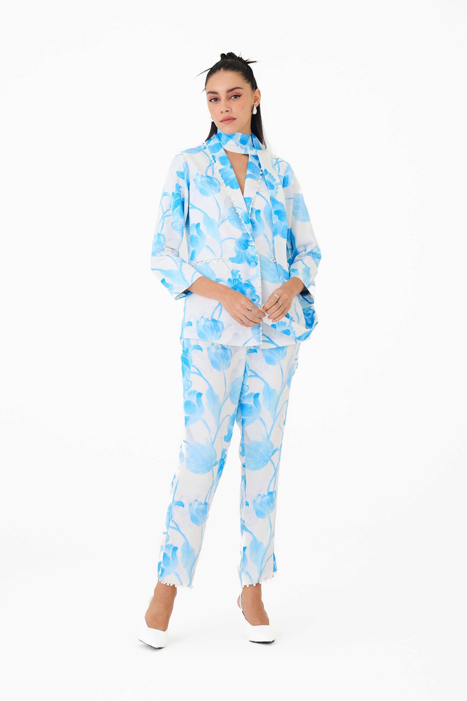 Frisco Tulipa Printed Blazer Set